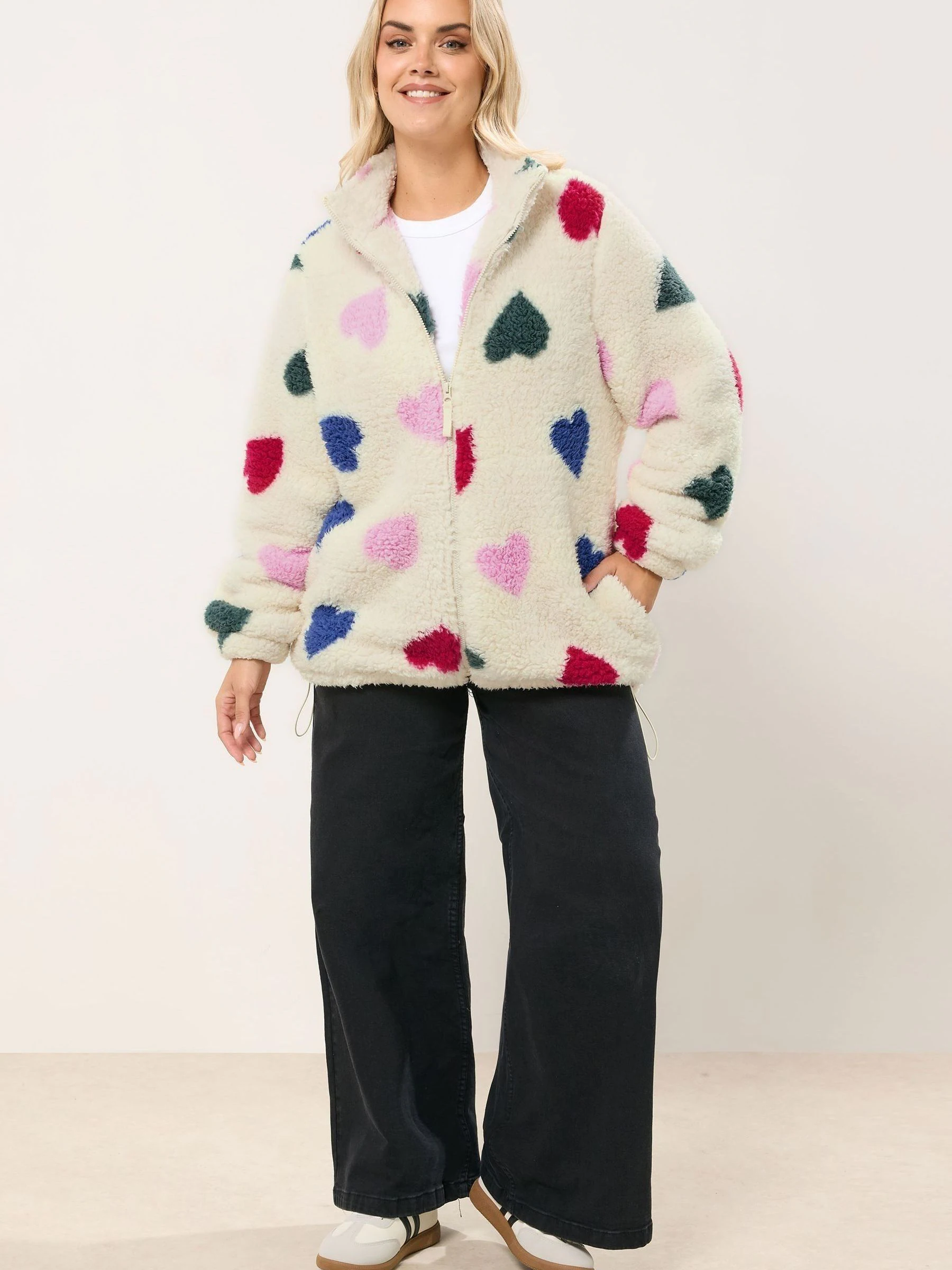 Yours Curve Natural Sherpa Borg Fleece