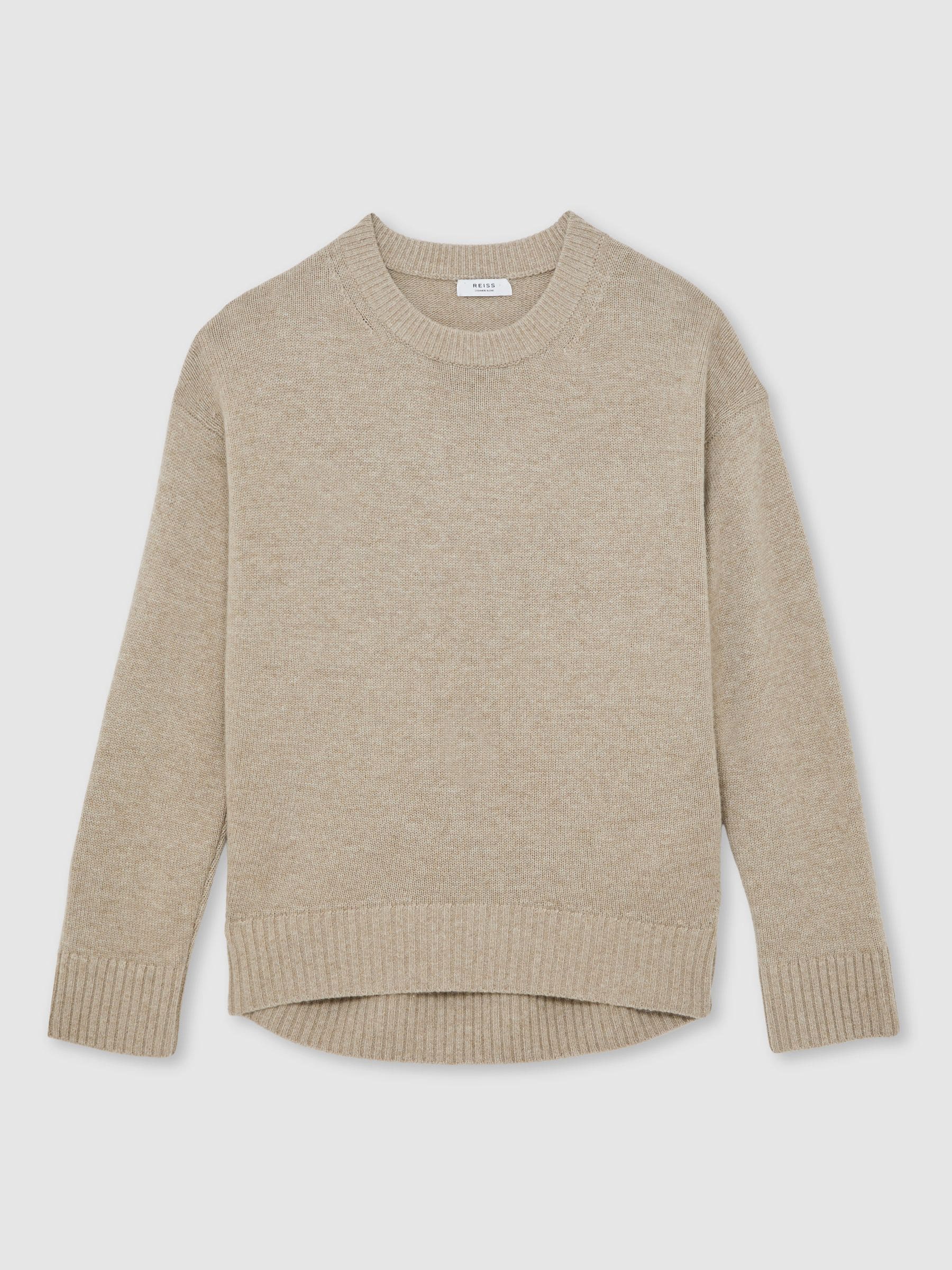 Reiss Stone Ella Wool-Cashmere Crew-Neck Jumper