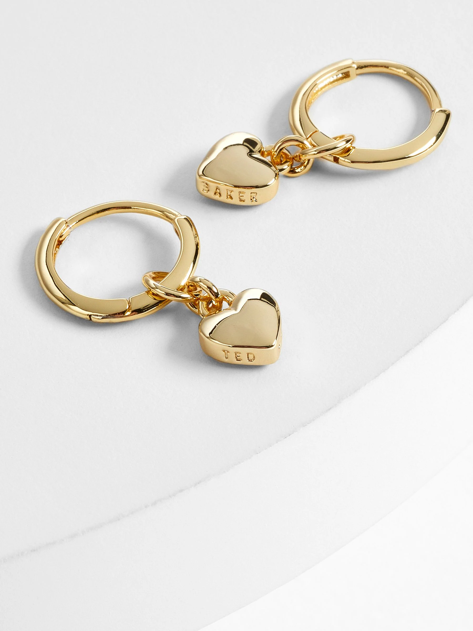 Ted Baker Gold Tone HARRYE: Tiny Heart Huggie Earrings