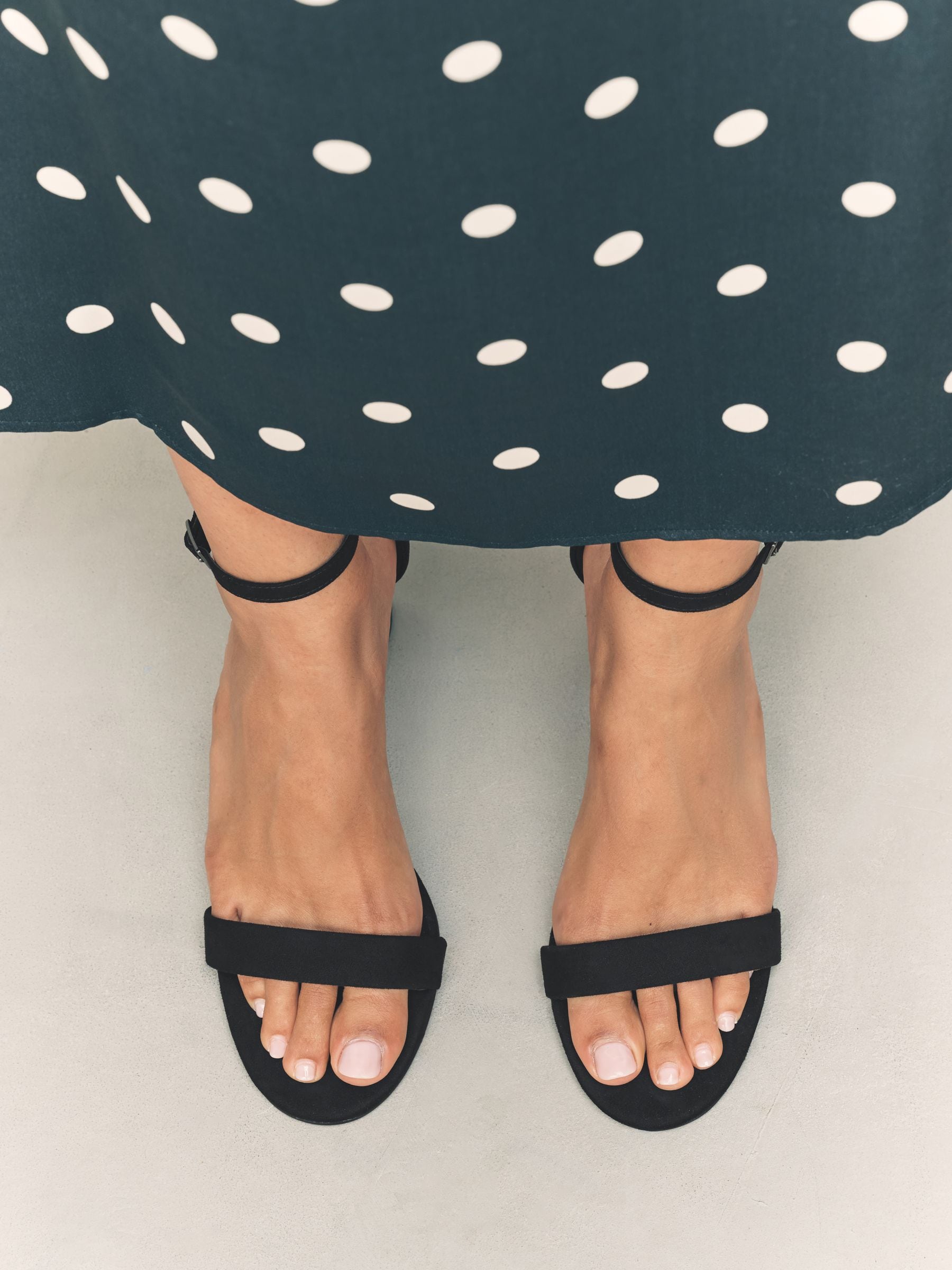 Black Standard/Wide Fit Block Heel Sandals