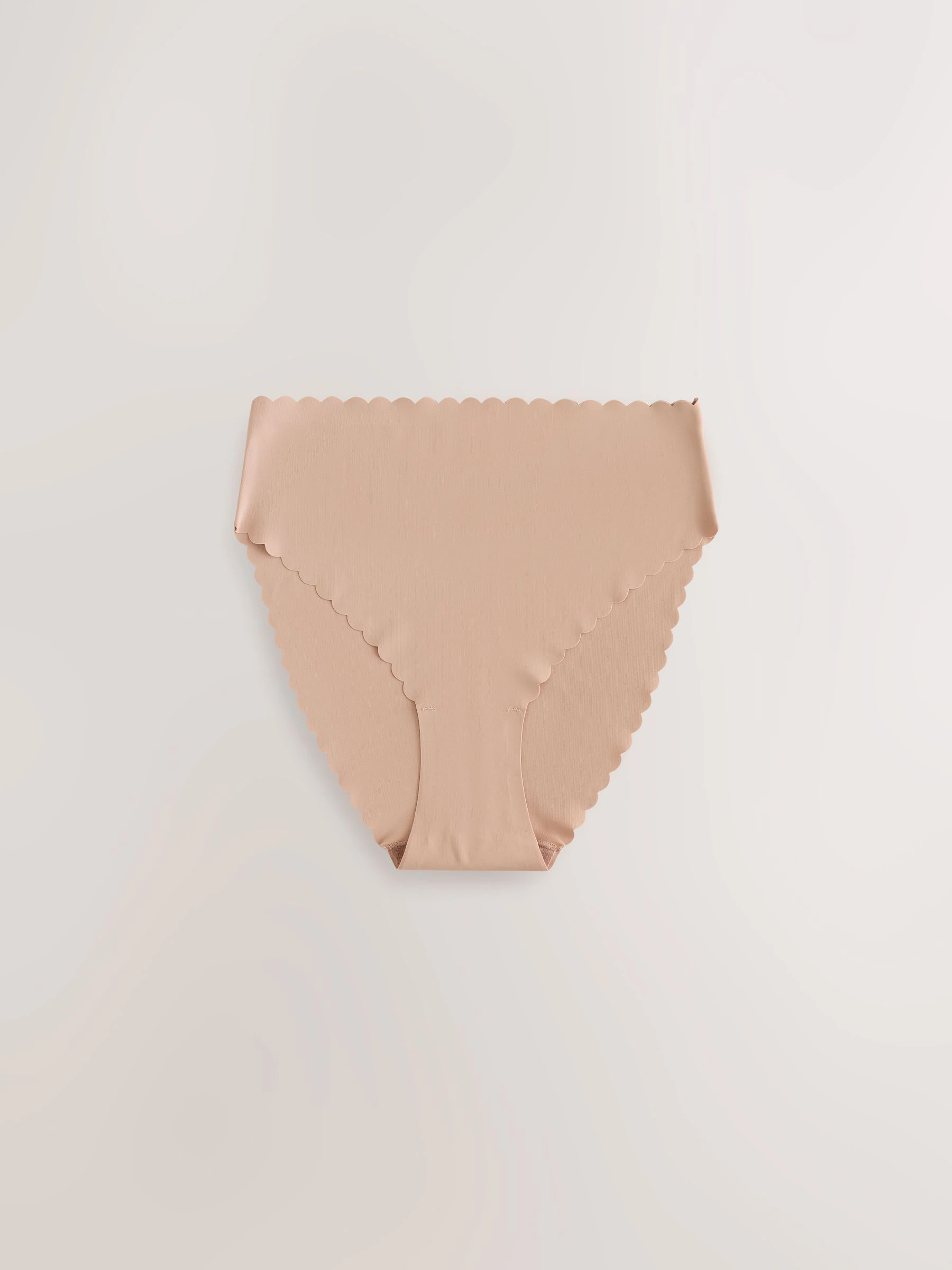 Black/White/Praline Nude Full Brief No VPL Scallop Knickers 7 Pack