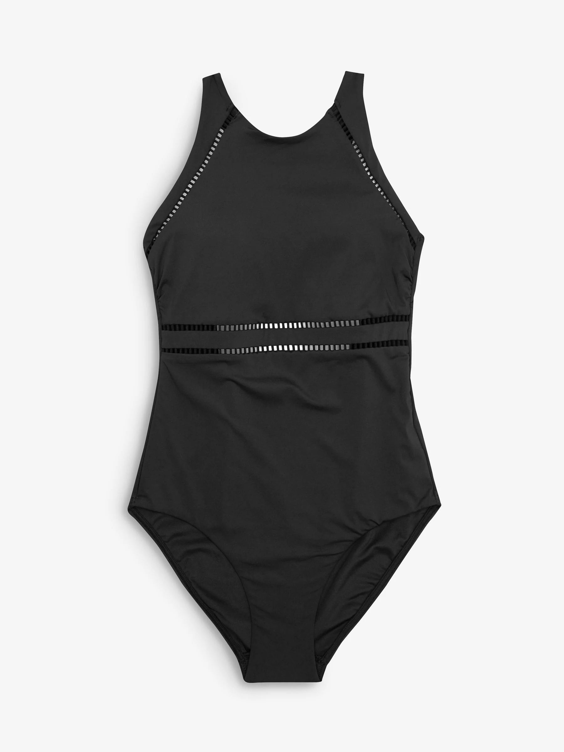 Black High Neck Tummy Control Shaping Swimsuit