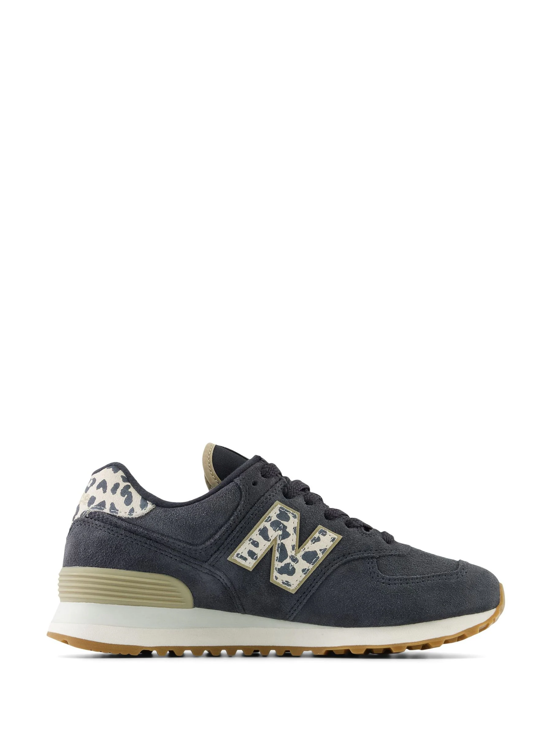 New Balance Black/Leopard Print 574 Trainers