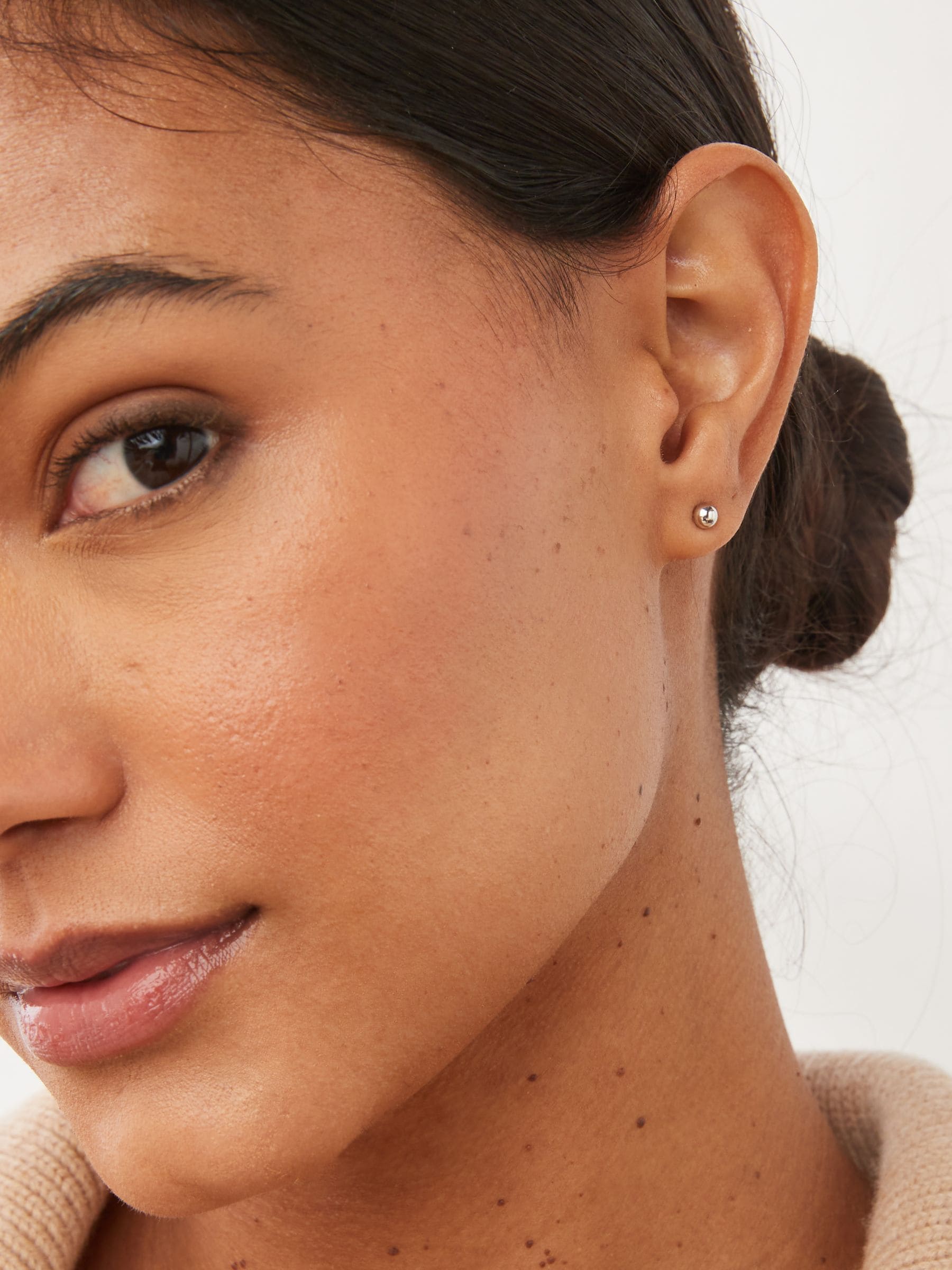 Sterling Silver Graduated Ball Stud Earrings 3 Pack