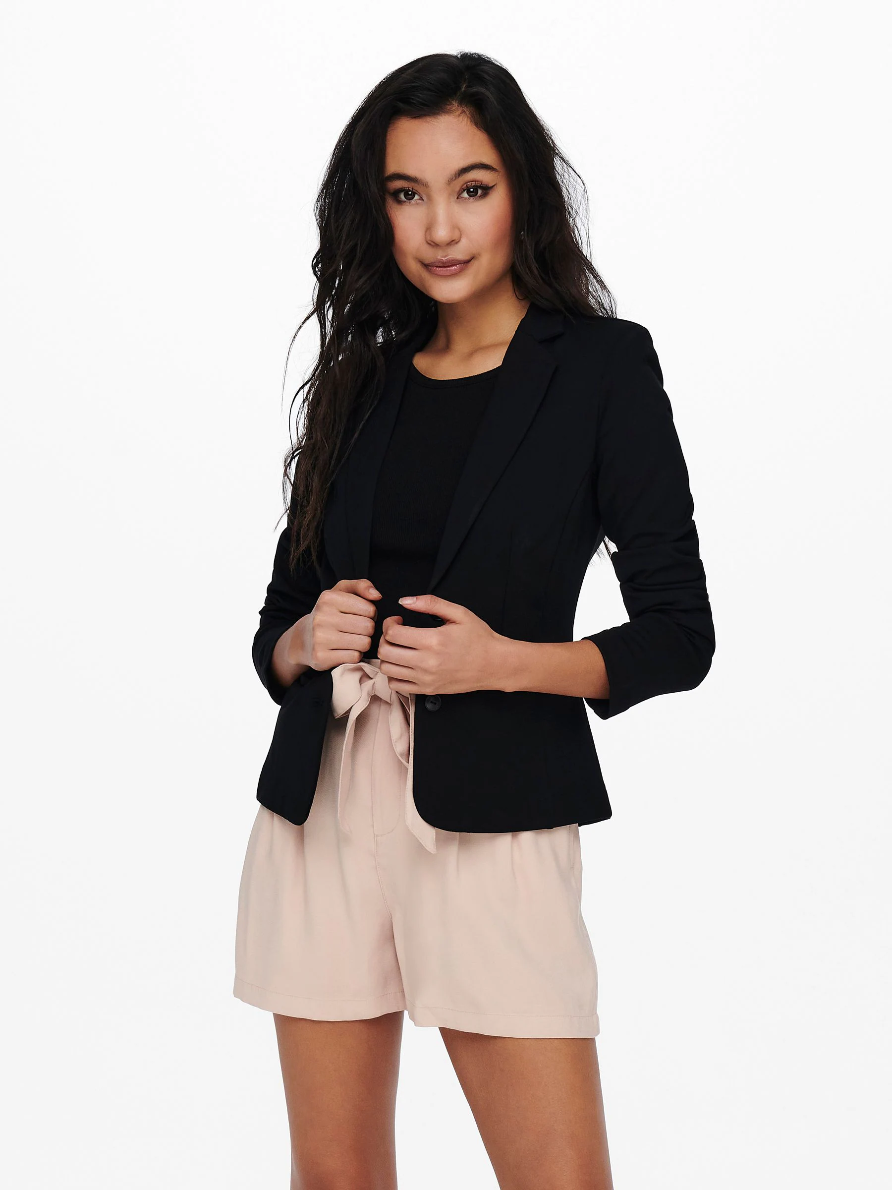 ONLY Black Button Up 100% Cotton Blazer
