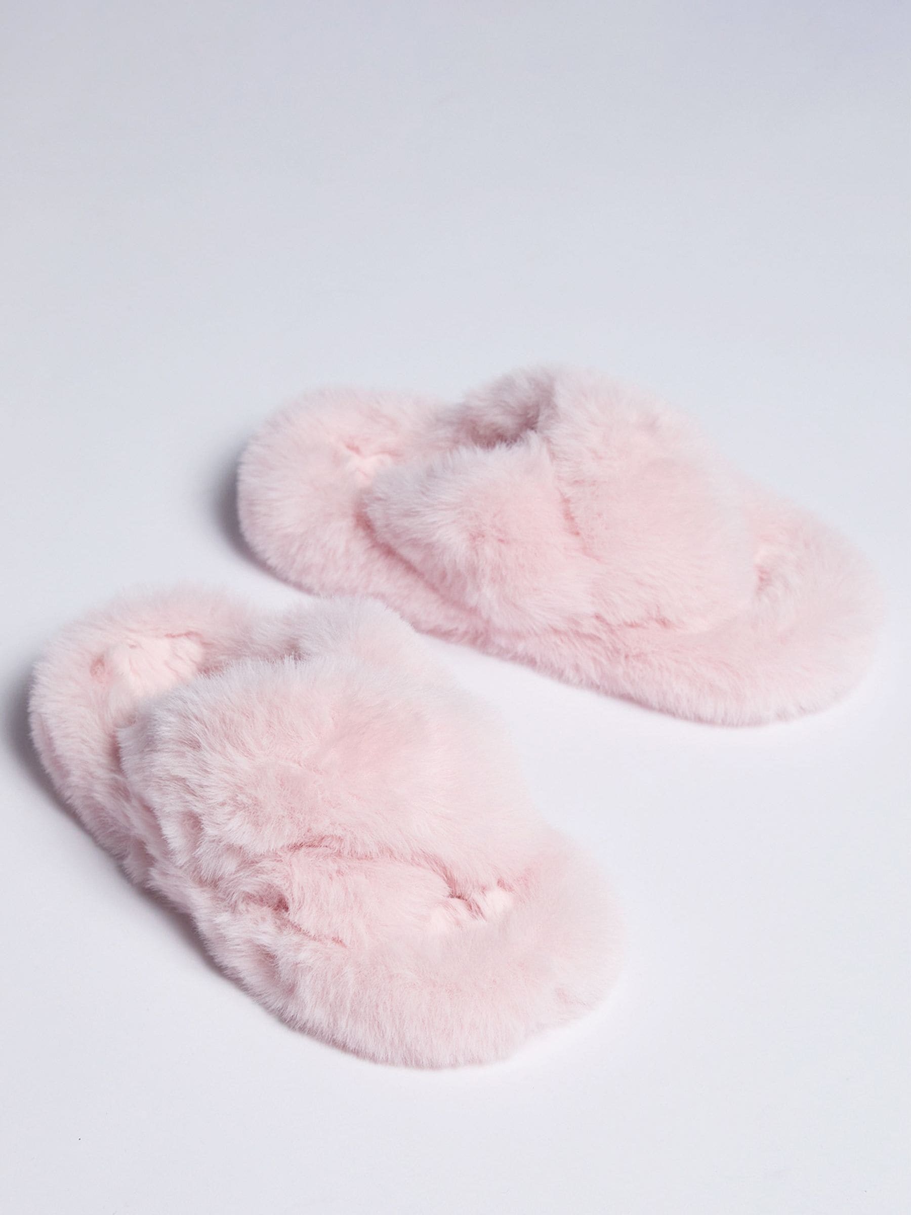 Boux Avenue Pink Ridge Sole Cross Band Slippers
