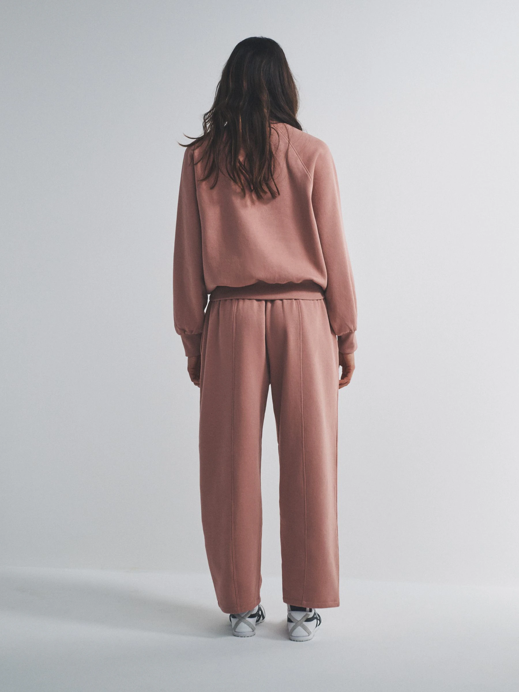 The Set Pink Oversized Raglan Sweatshirt and Barrel Leg Jogger Co-Ord Set