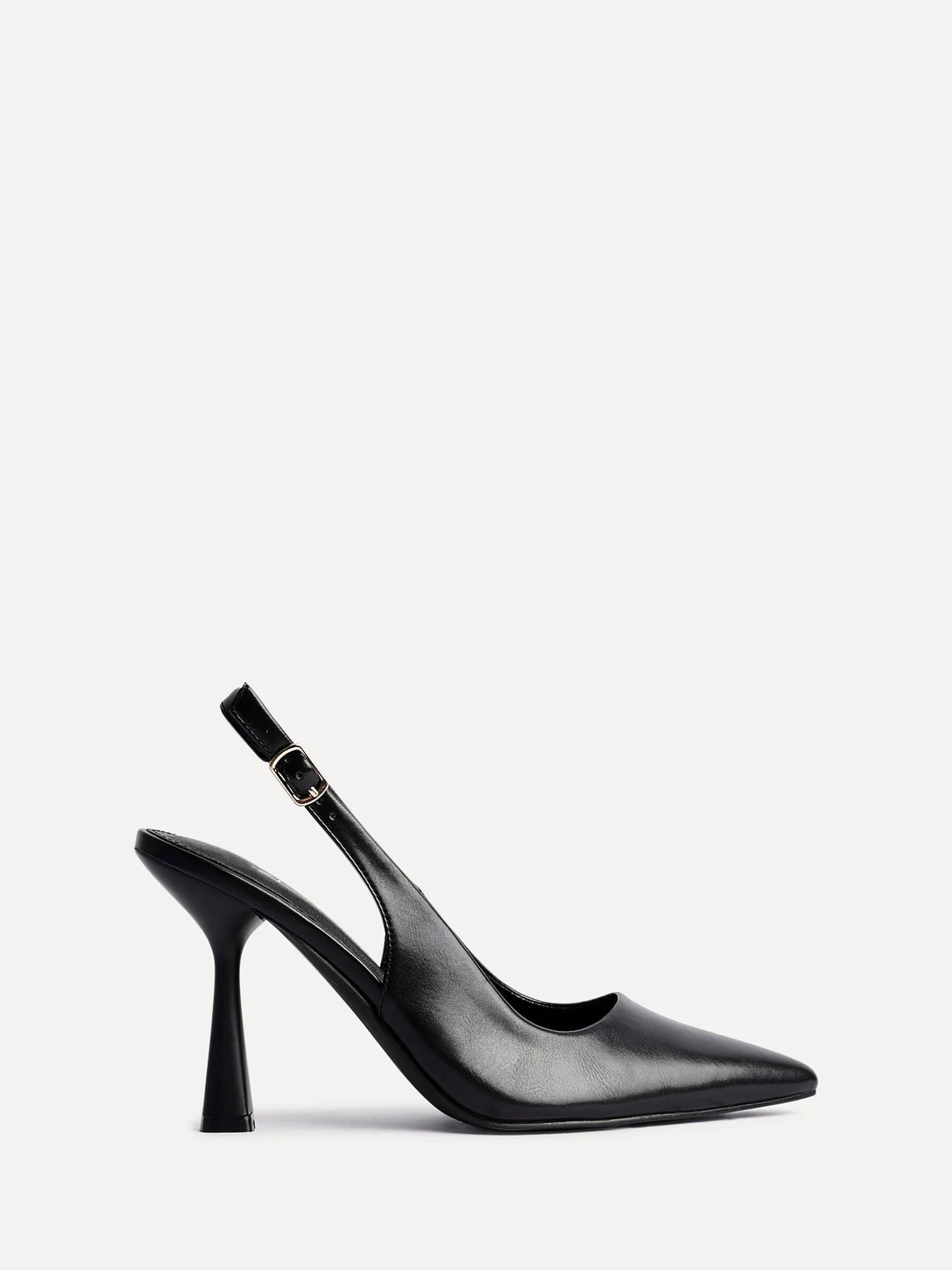 Linzi Black Una Slingback Court Heels