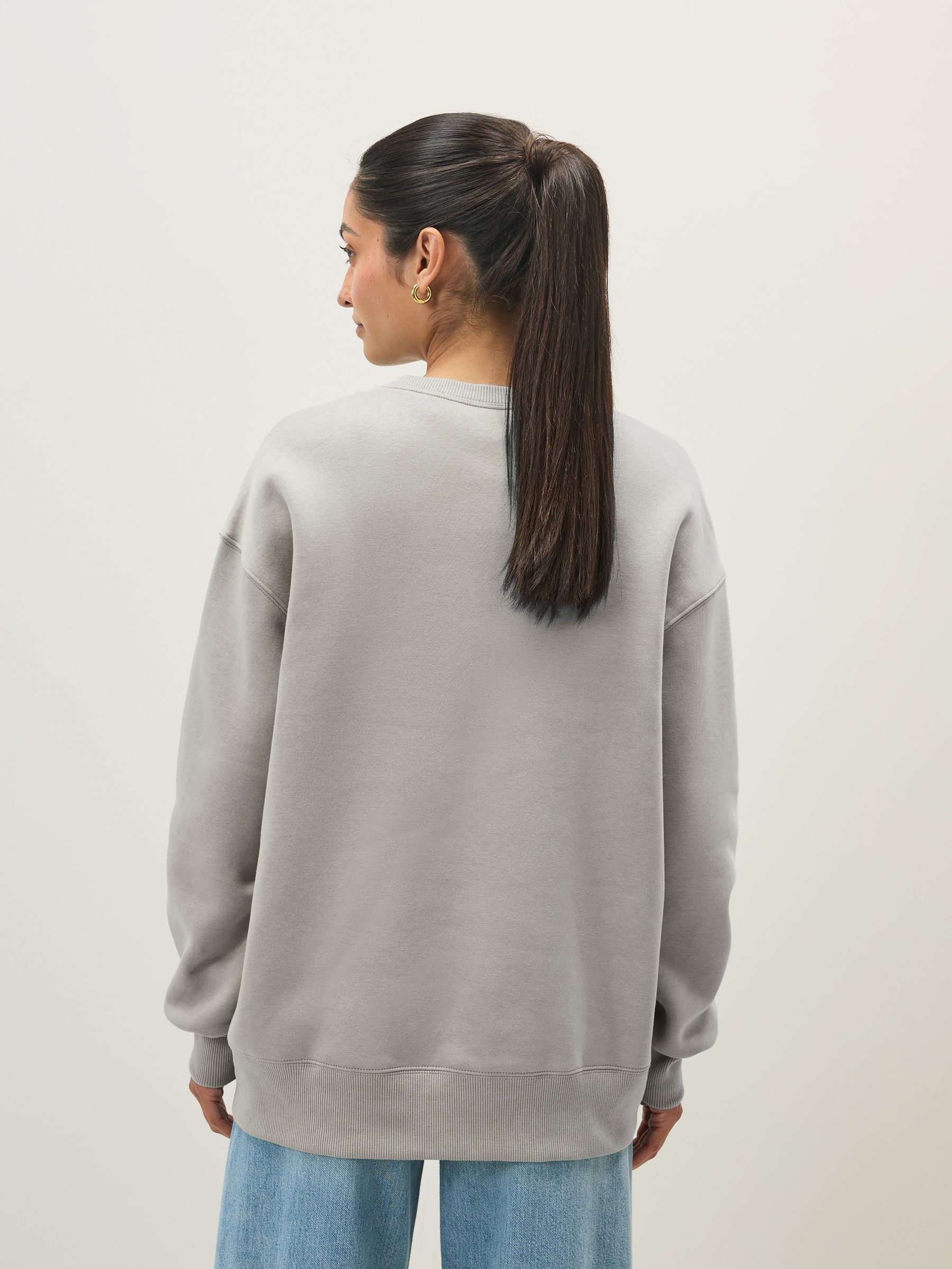 Nike Natural Oversized Fleece Crew Neck Sweatshirt