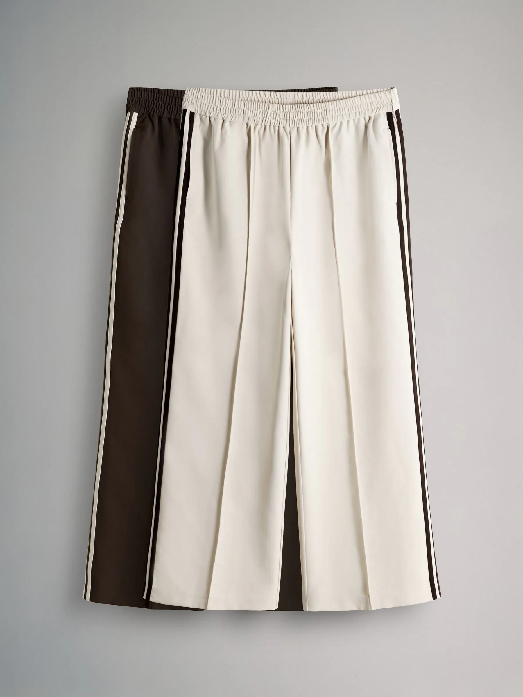 The Set 2 Pack Double Stripe Track Pants Chocolate Brown/Cream