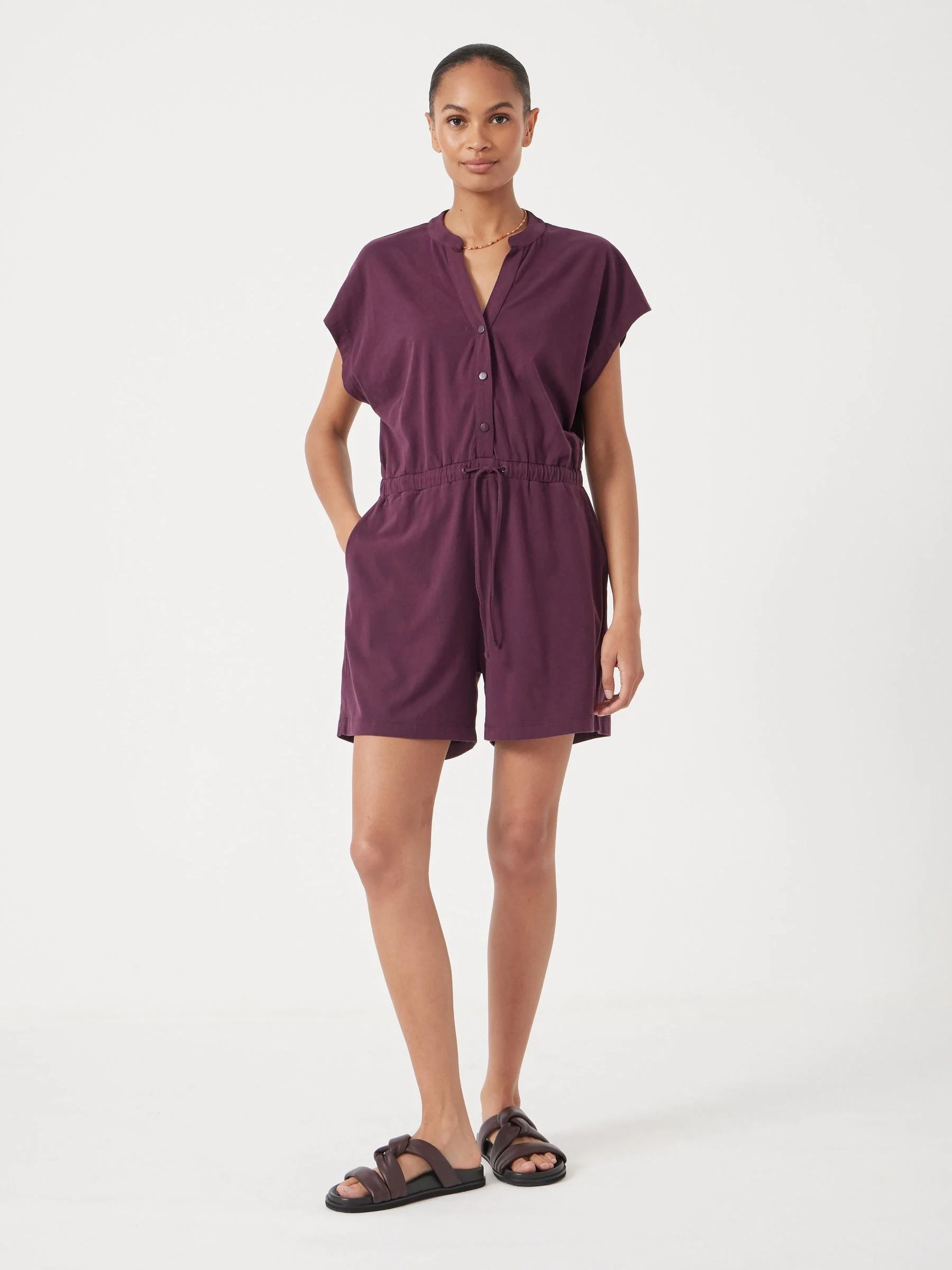 Hush Red Kendall Jersey Playsuit