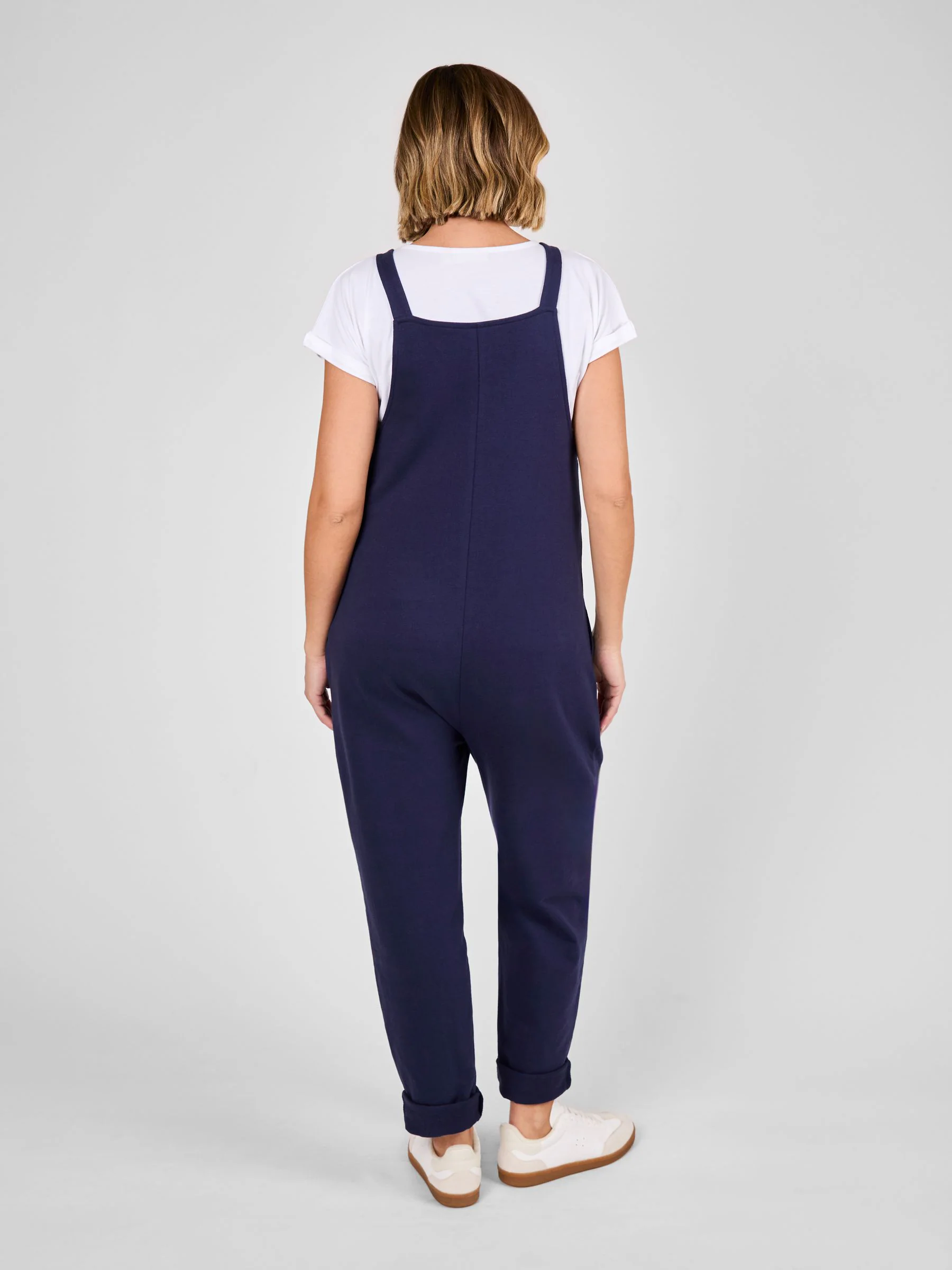 JoJo Maman Bébé Navy Jersey Maternity Dungarees