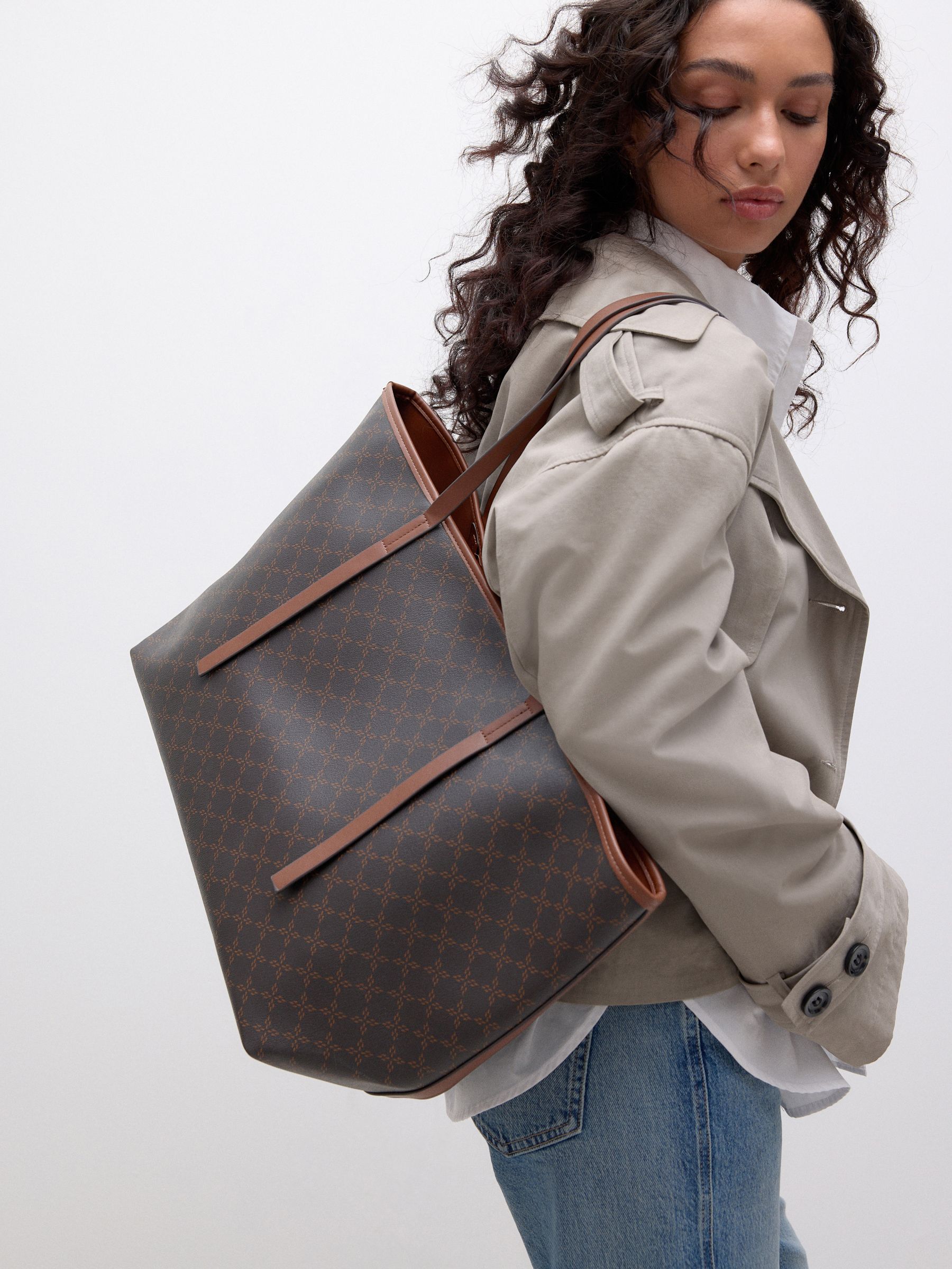 Brown Monogram Large Shoulder Bag