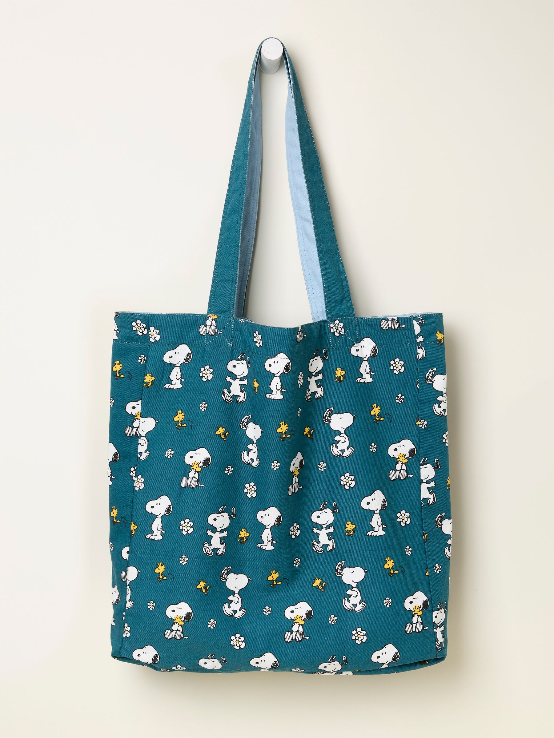 FatFace Blue Heart Snoopy Reversible Tote Bag