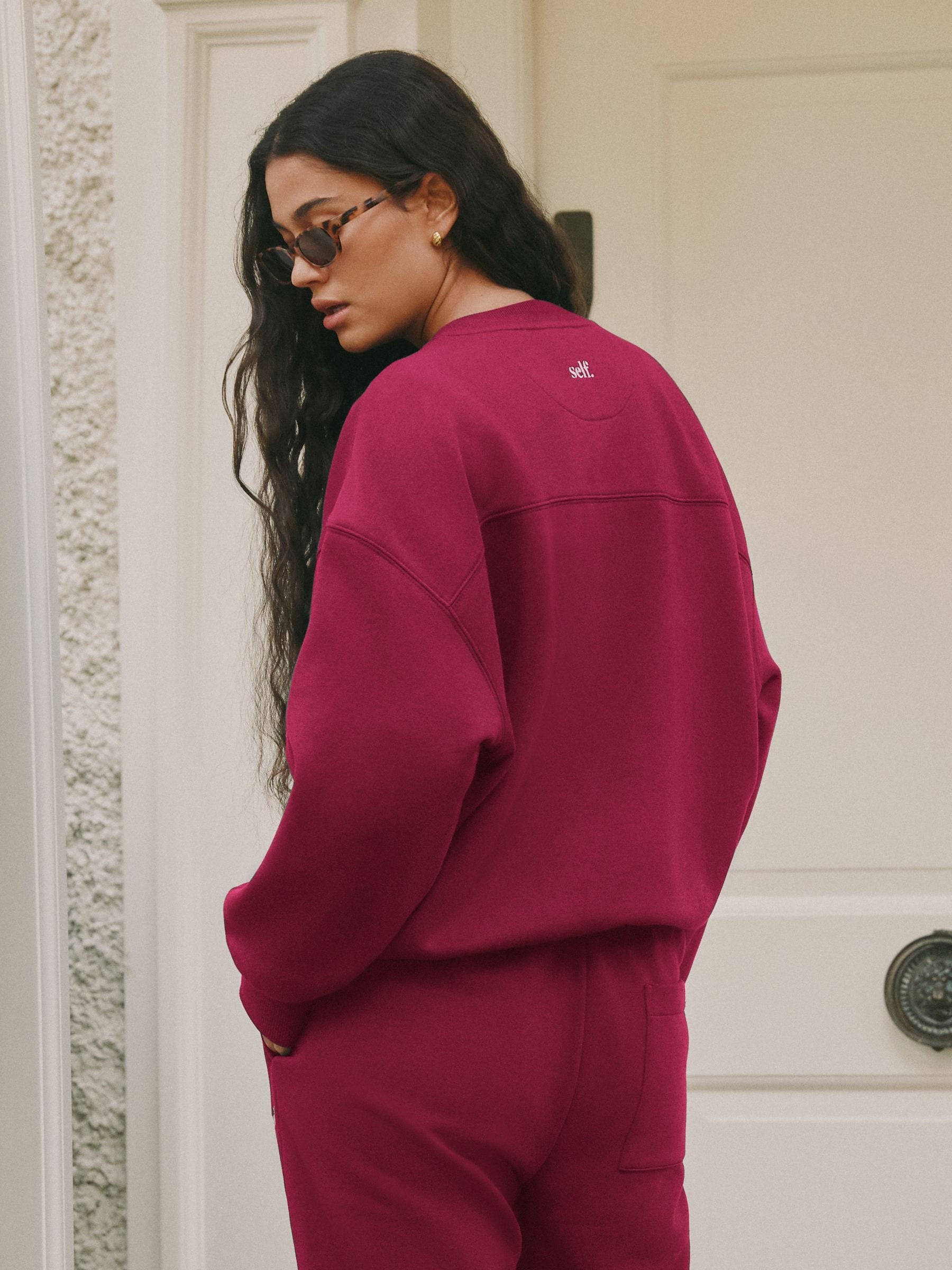 self. Red Sweatshirt