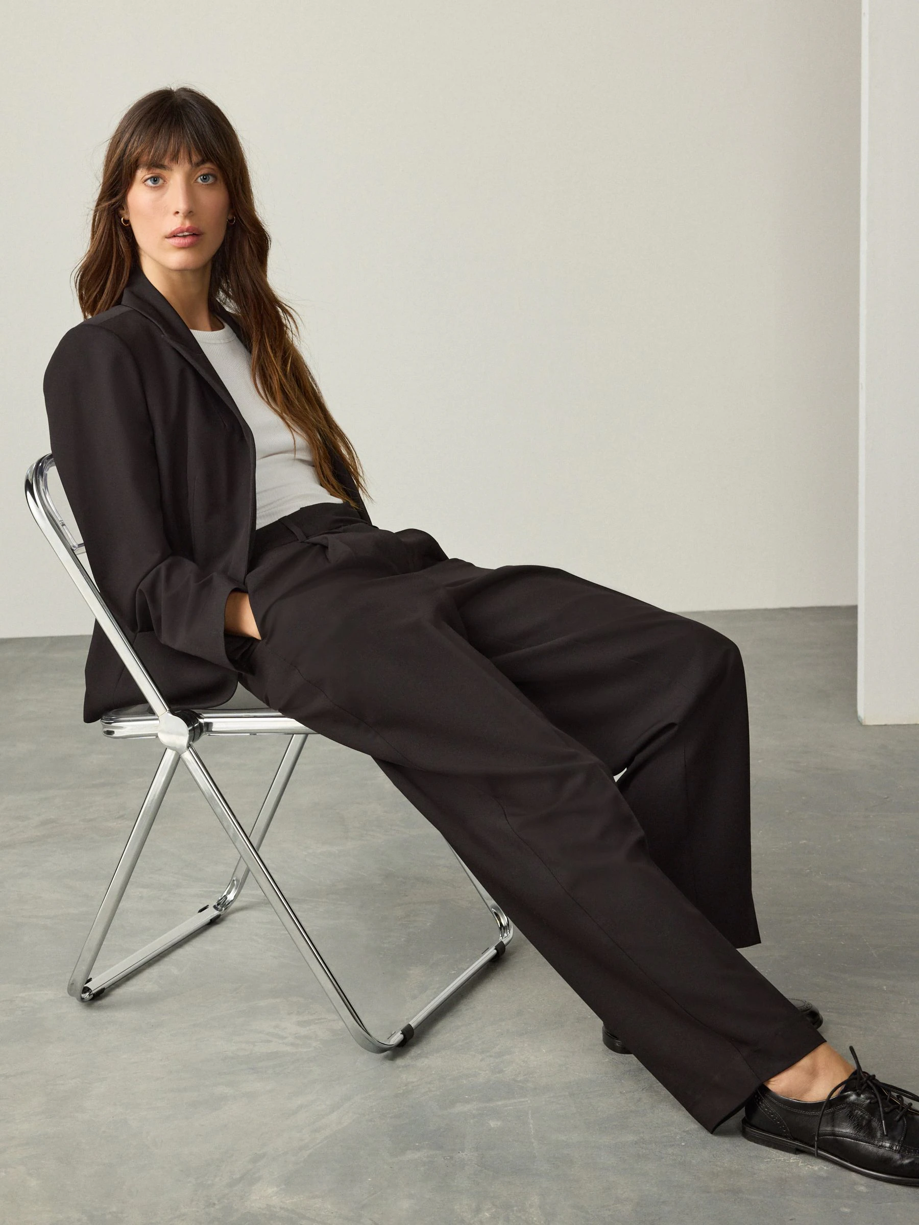 Black Tailored Tapered Trousers