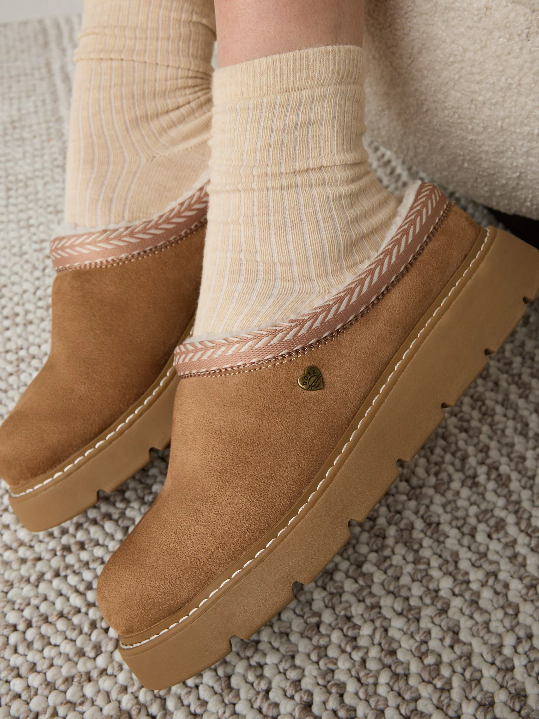 Skechers Brown Keepsakes Lite Cozy Fest Slippers