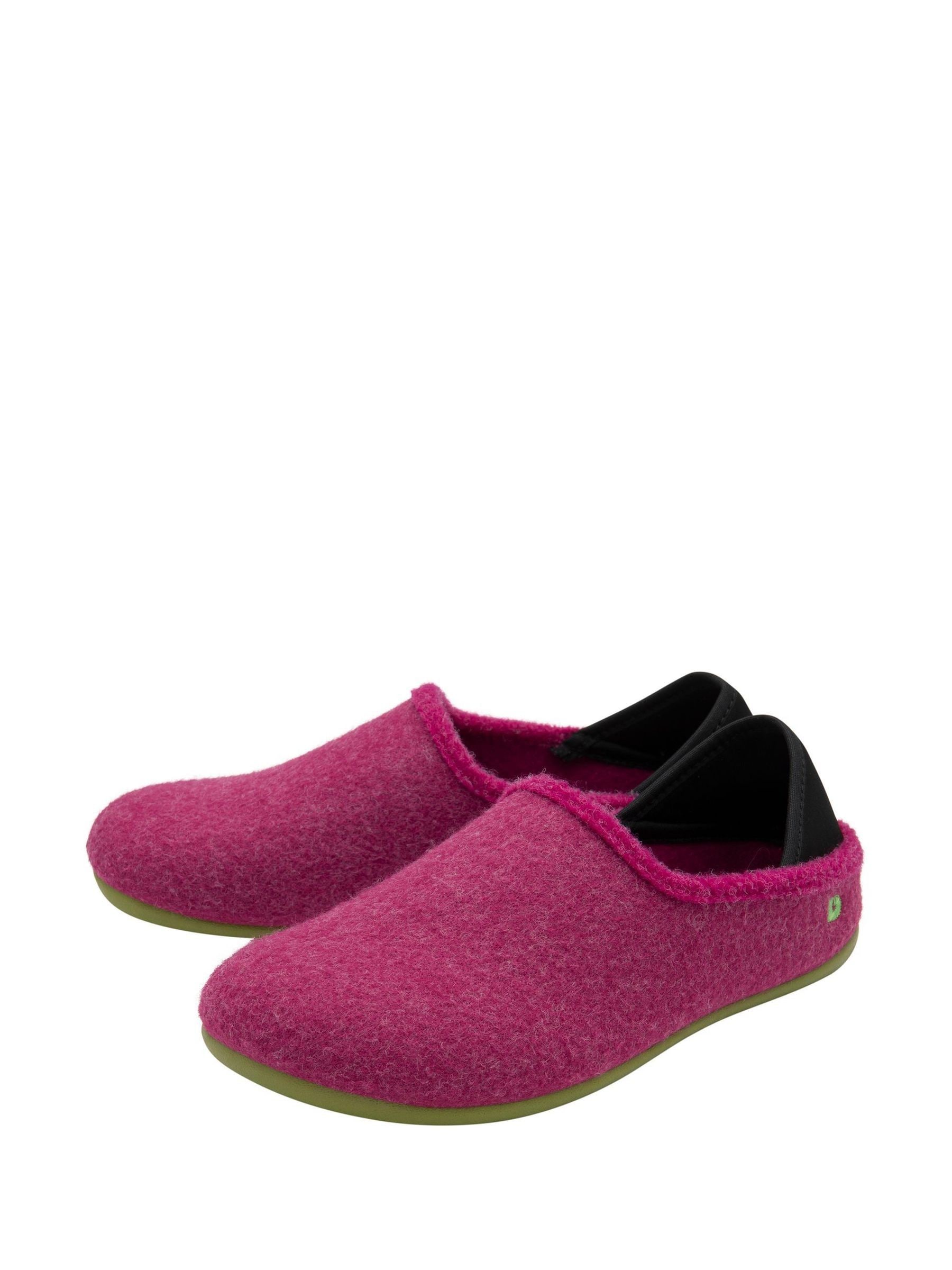 Lotus Pink Textile Flat Slippers