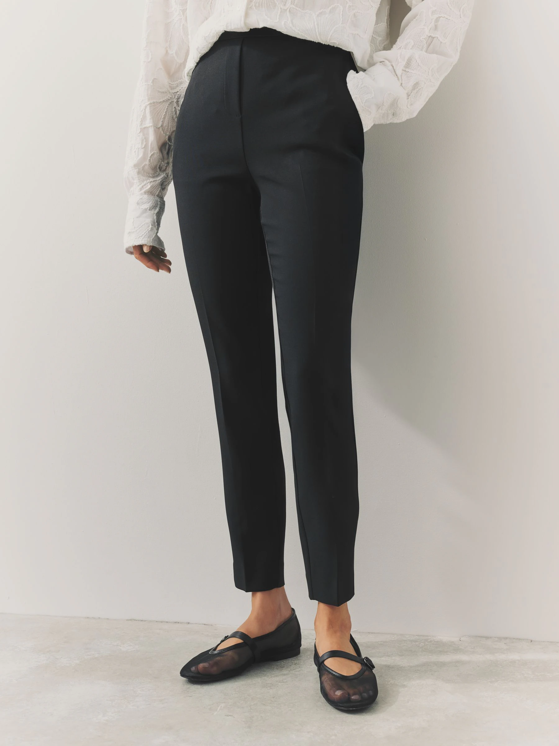 Black Tailored Skinny Trousers