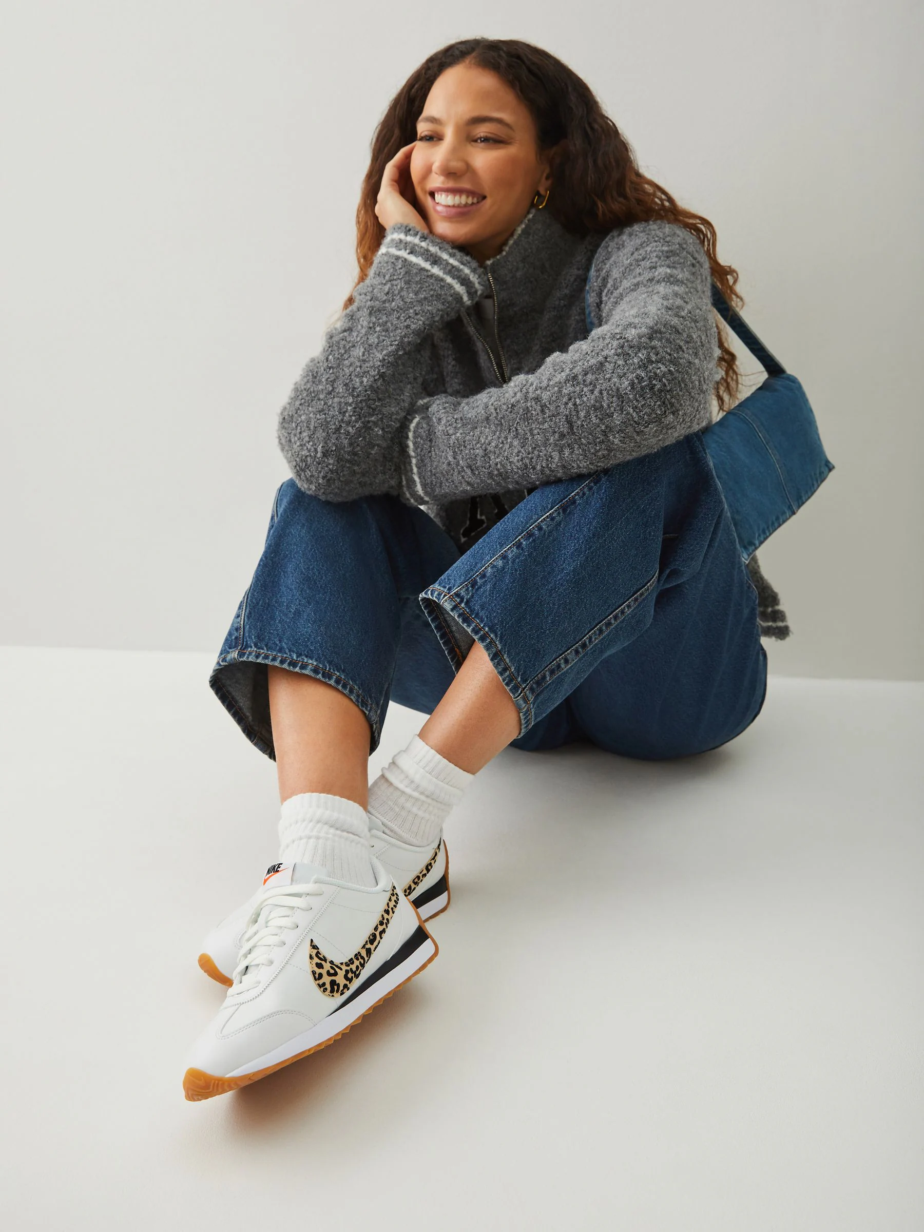 Nike White/Leopard Print Pacific Trainers