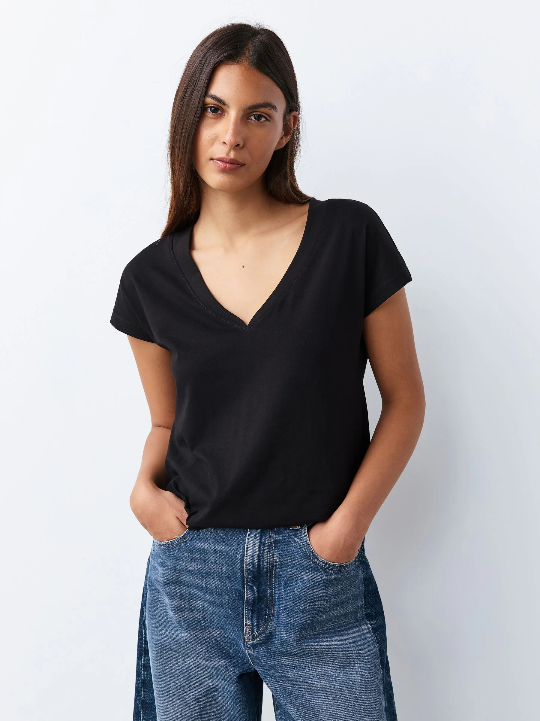 Black/Grey/Pink Cap Sleeve T-Shirts 7 Pack