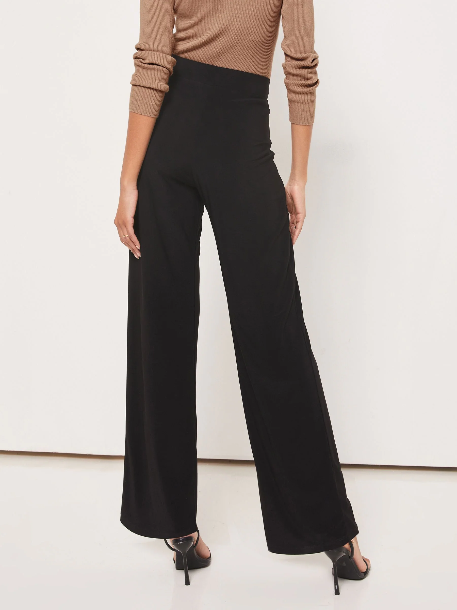 Lipsy Black High Waist Wide Leg Trousers