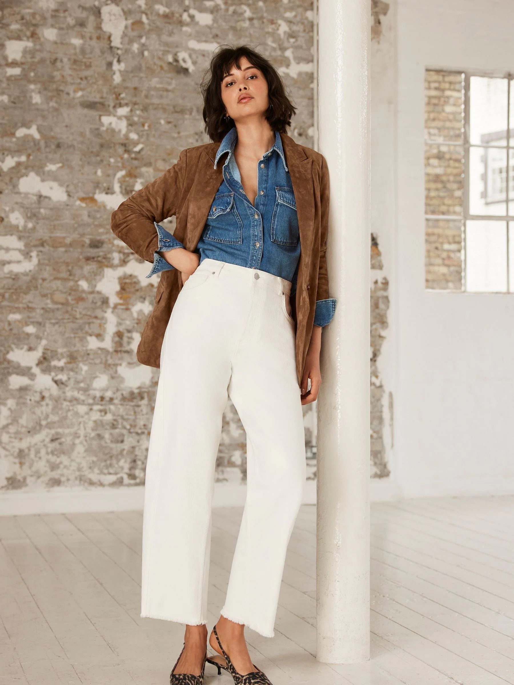 Mint Velvet Brown Suede Blazer