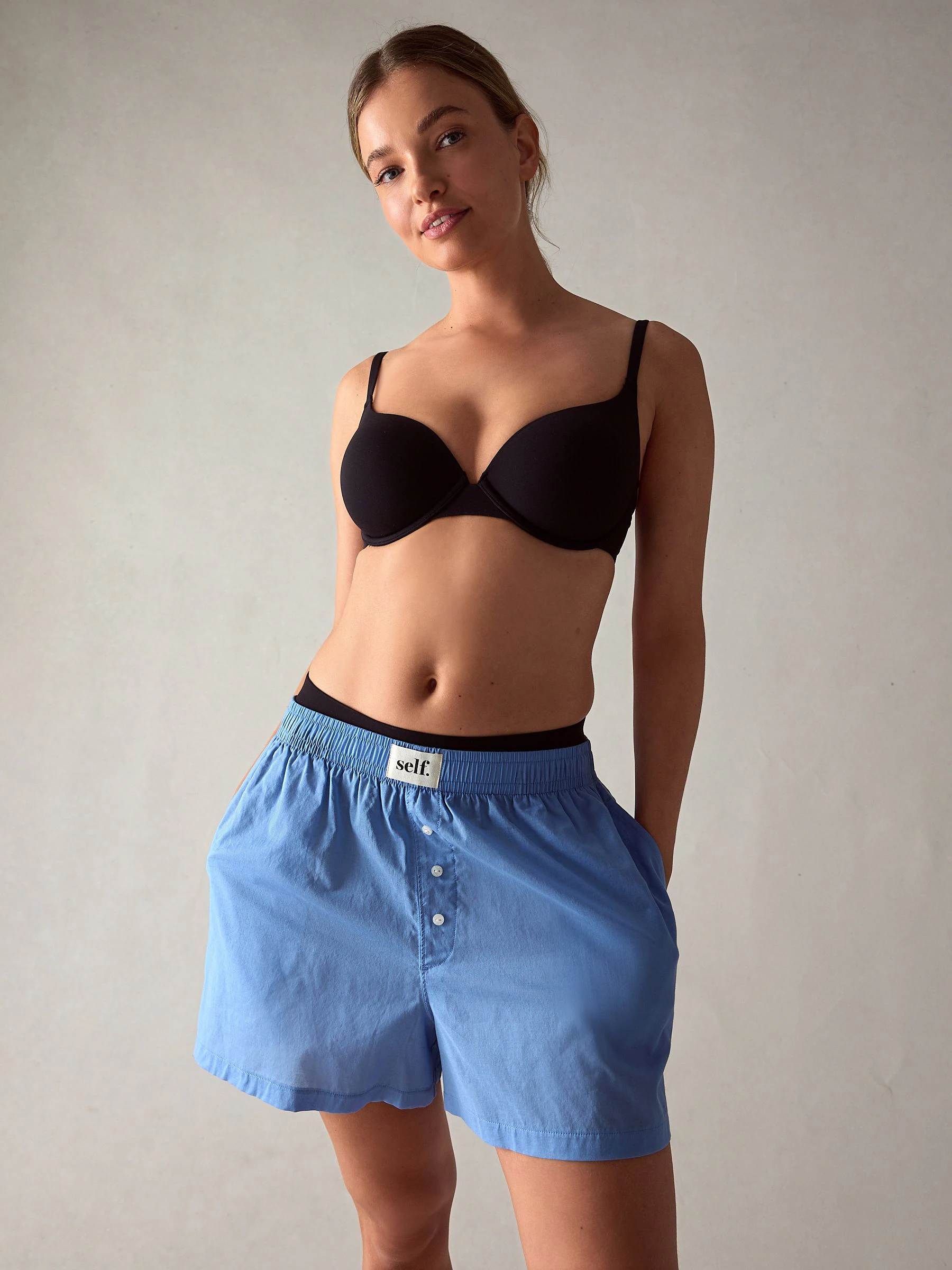 self. Black T Shirt Bra