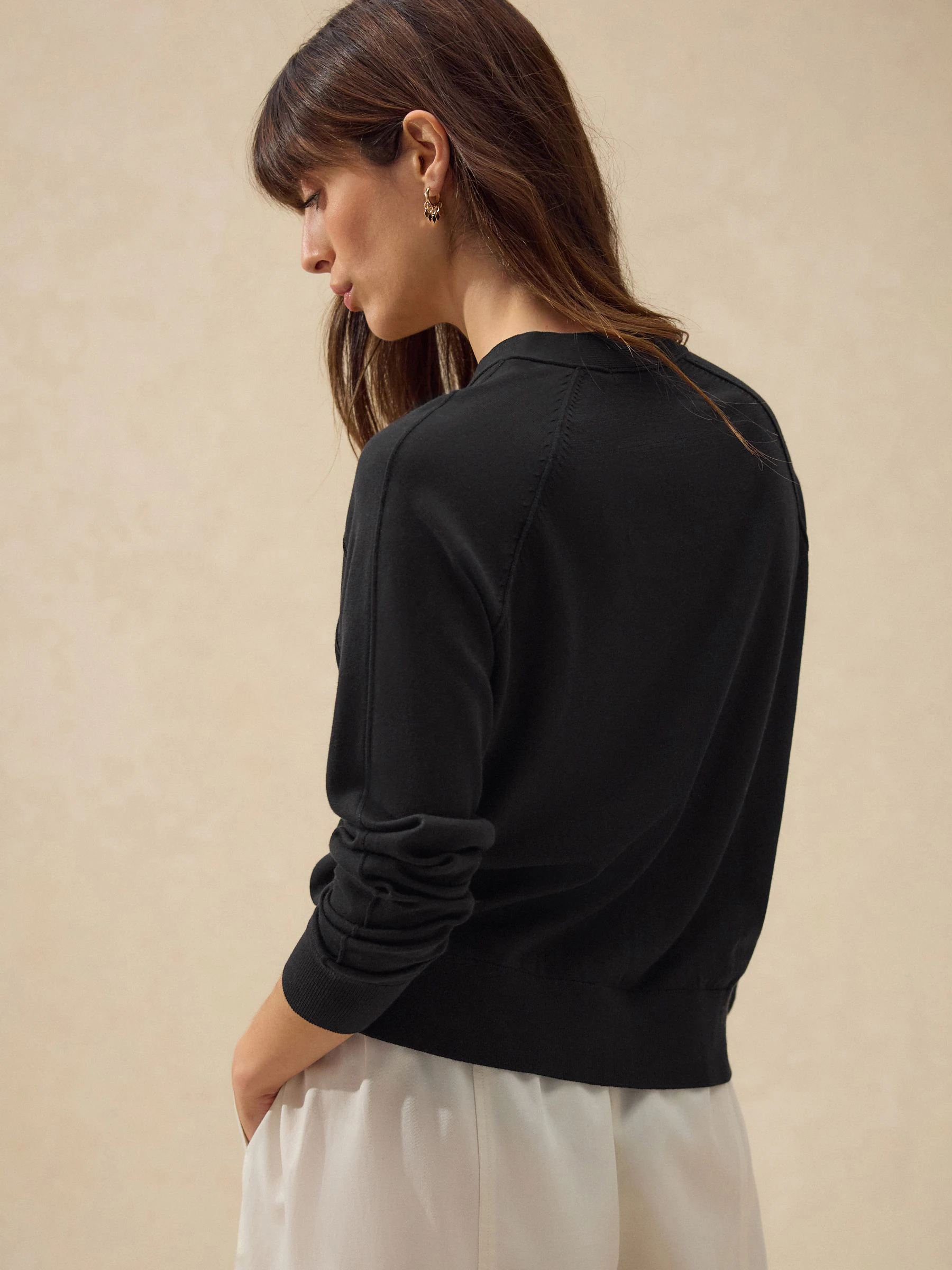 Black Soft Touch V-Neck Cotton Rich Button Up Cardigan