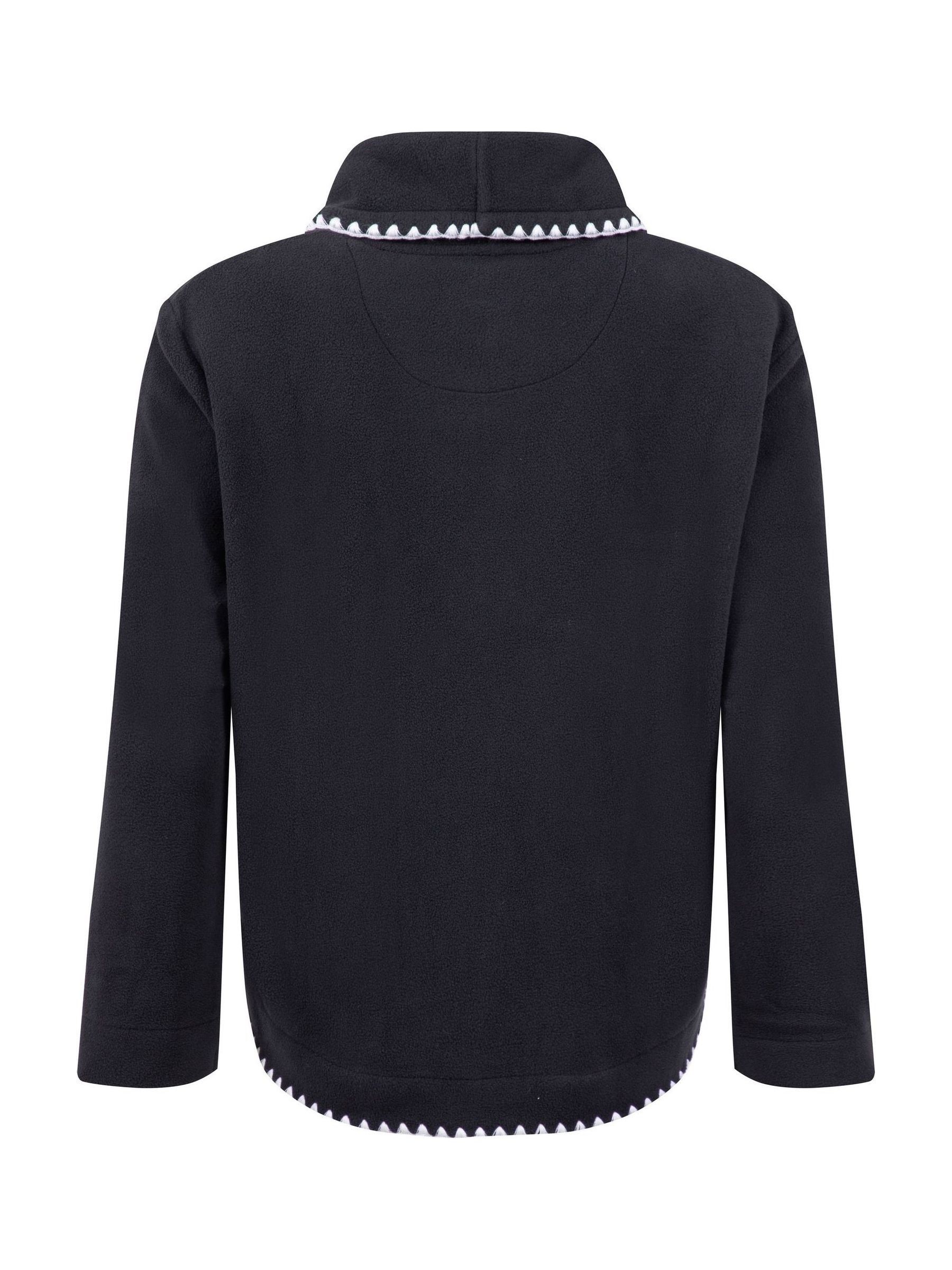 Weird Fish Blue Tamara Asymmetric Fleece Cardigan