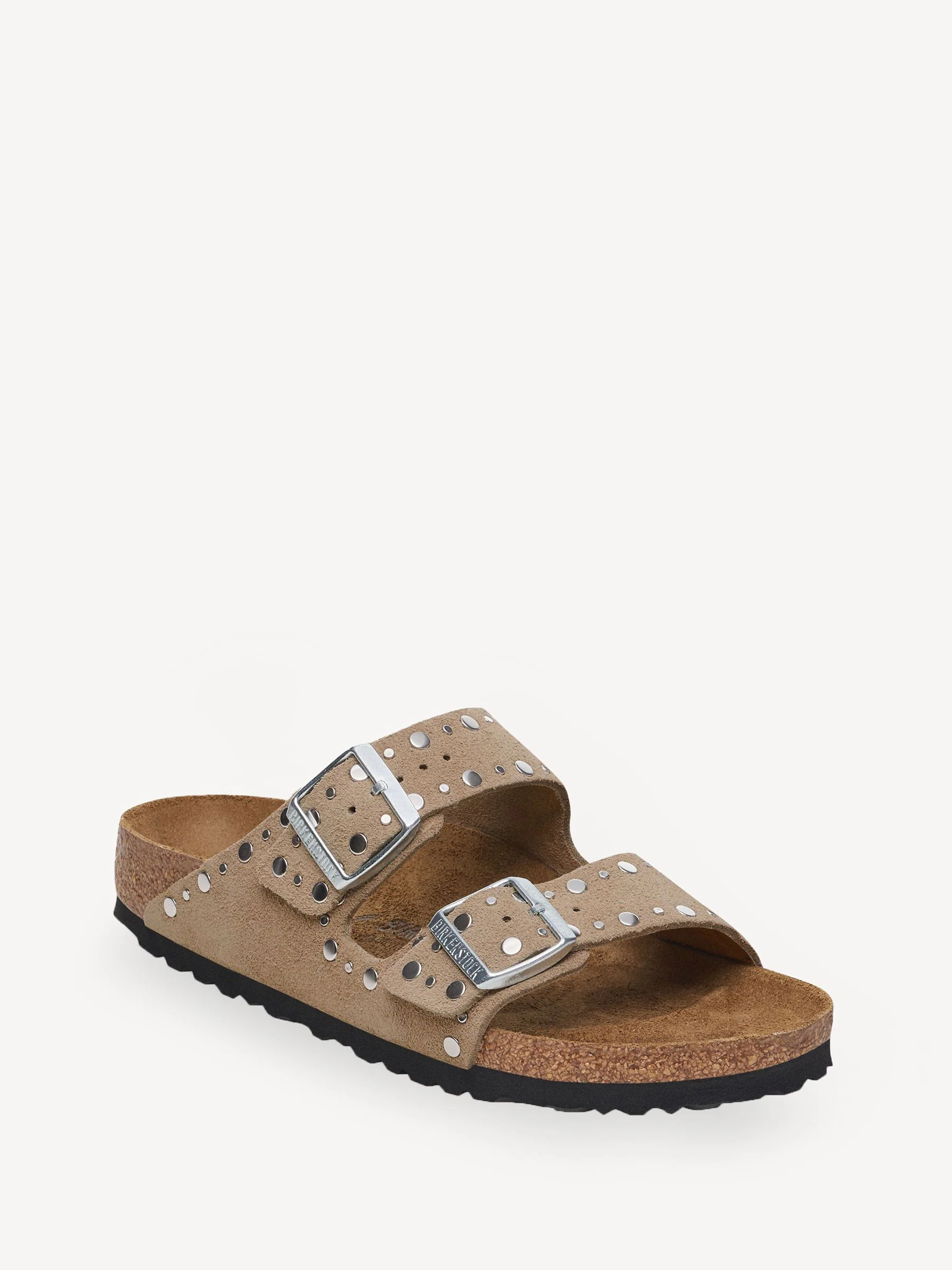Birkenstock Taupe Arizona Rivet Suede Sandals