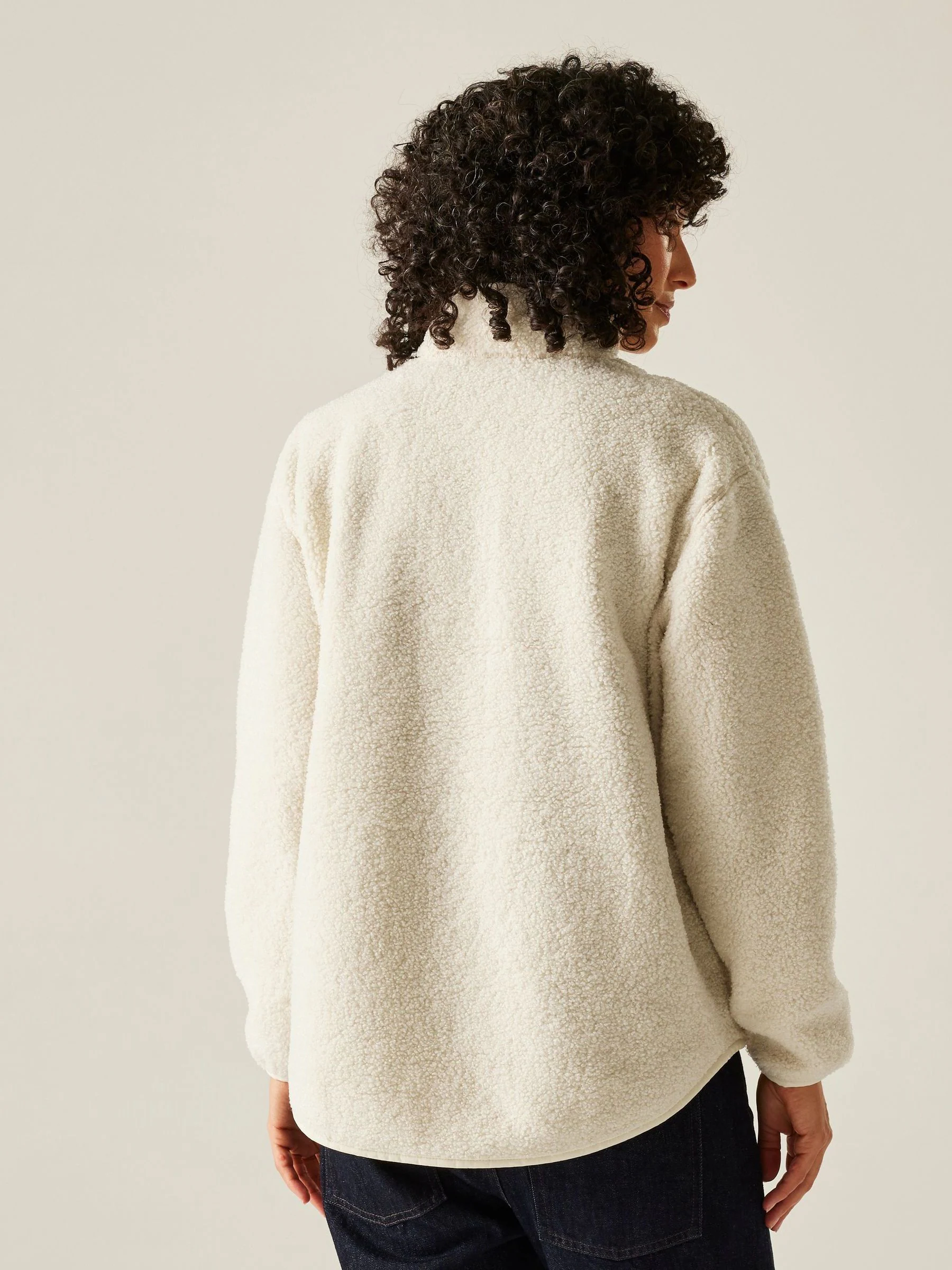 Regatta Cream Frankie Borg Half Zip Fleece