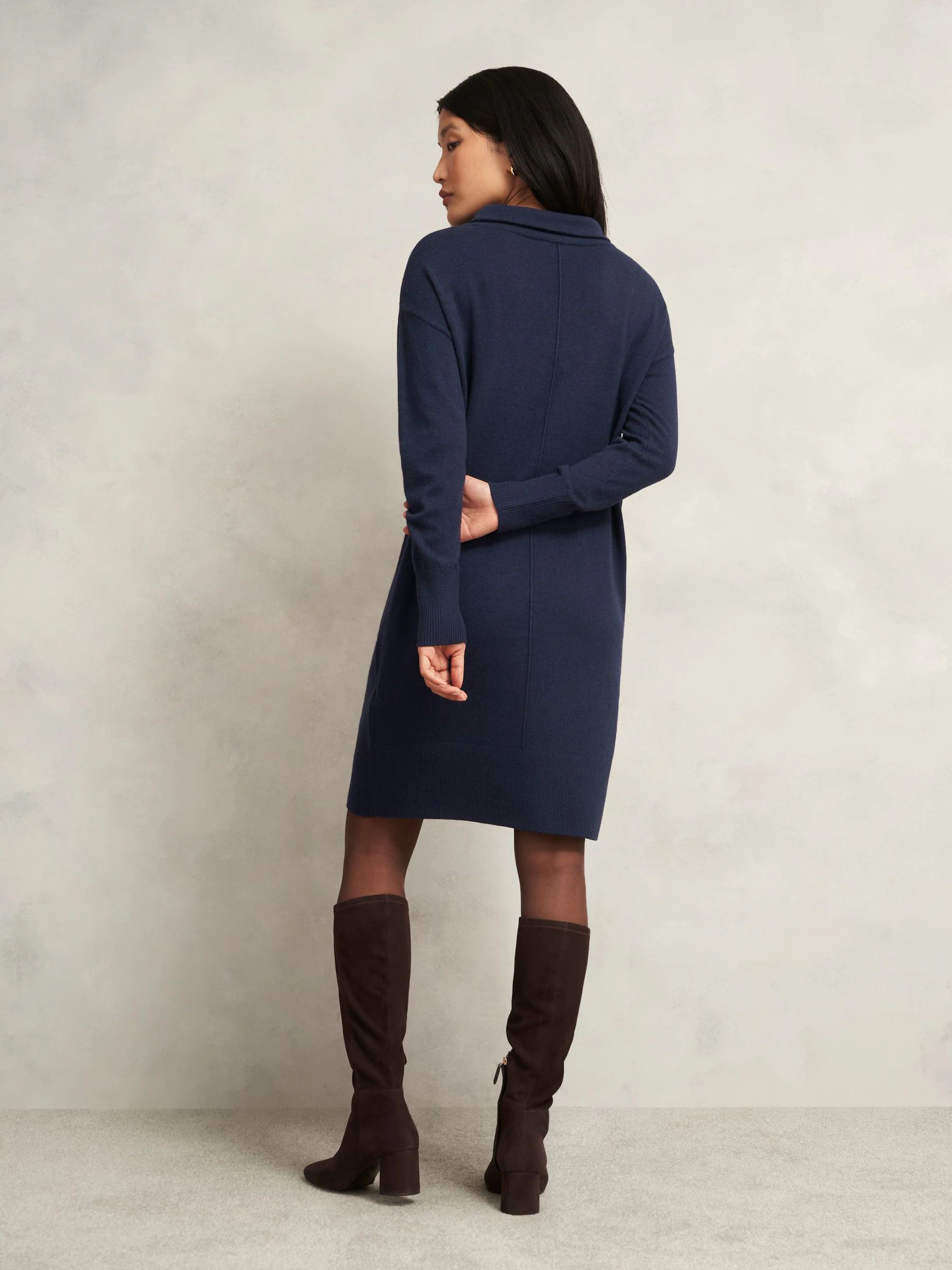 Hobbs Blue Audrey Knitted Dress