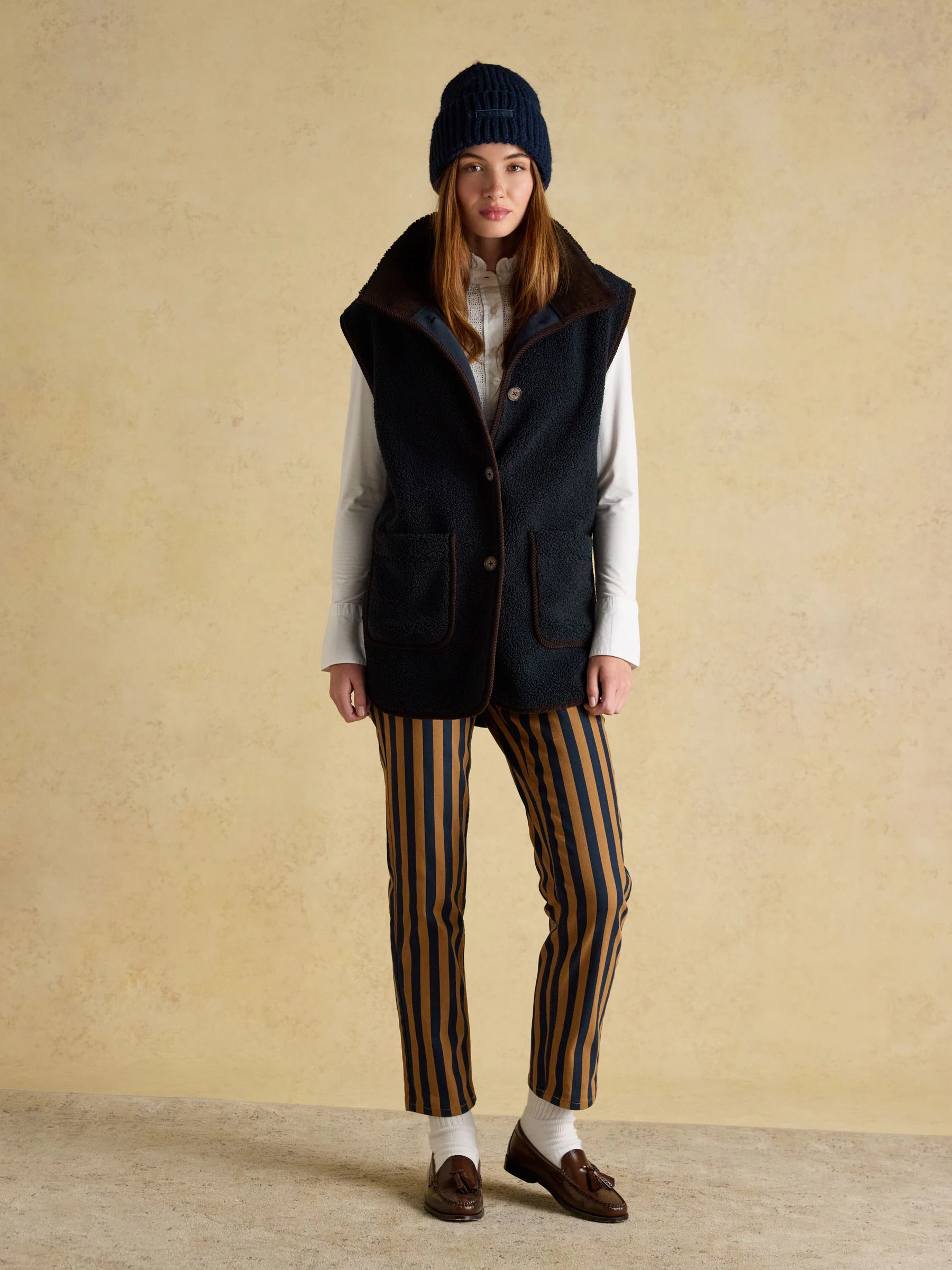 Joules Rosa Navy Beanie Hat