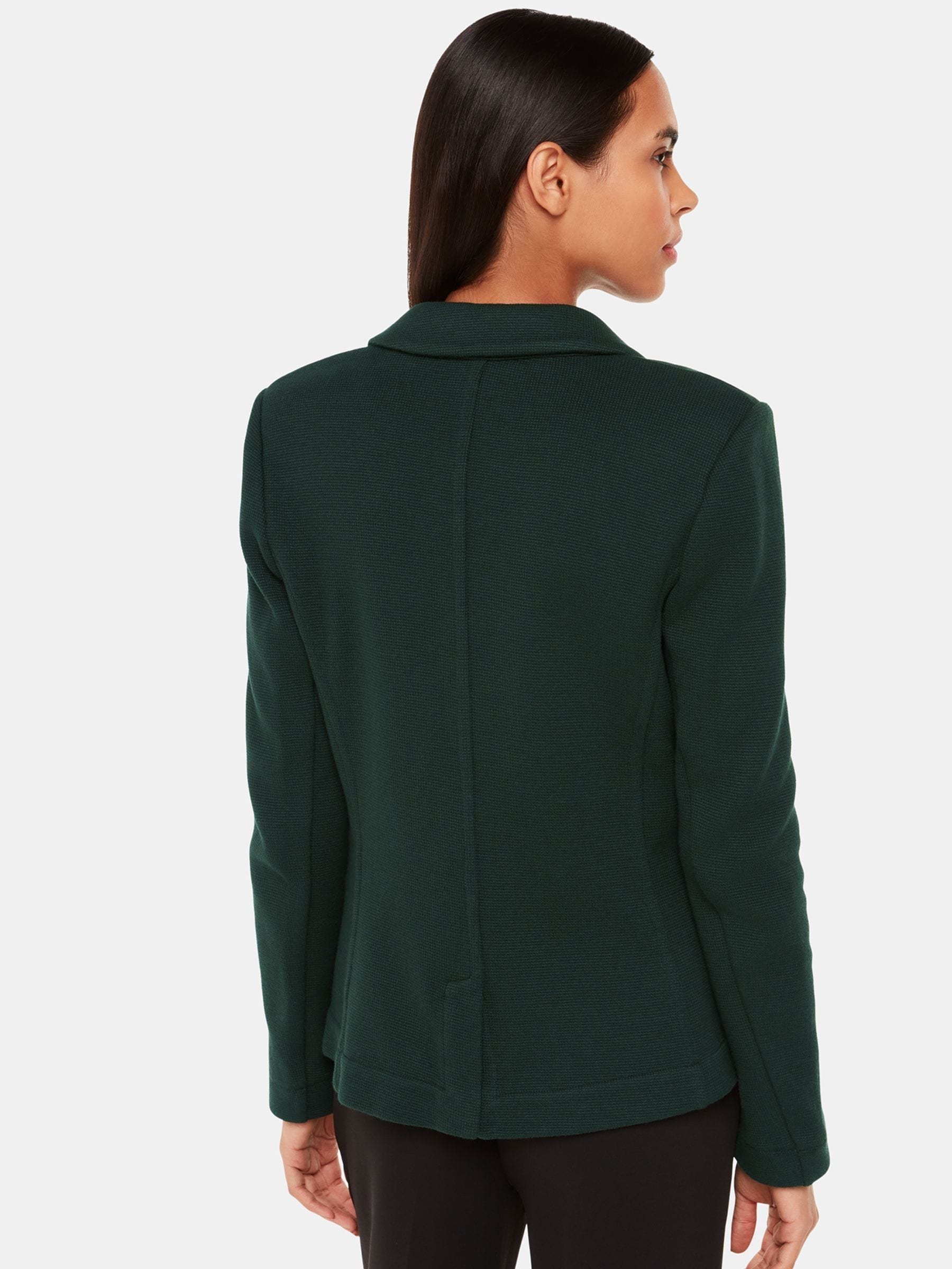 Whistles Green Slim Jersey Jacket