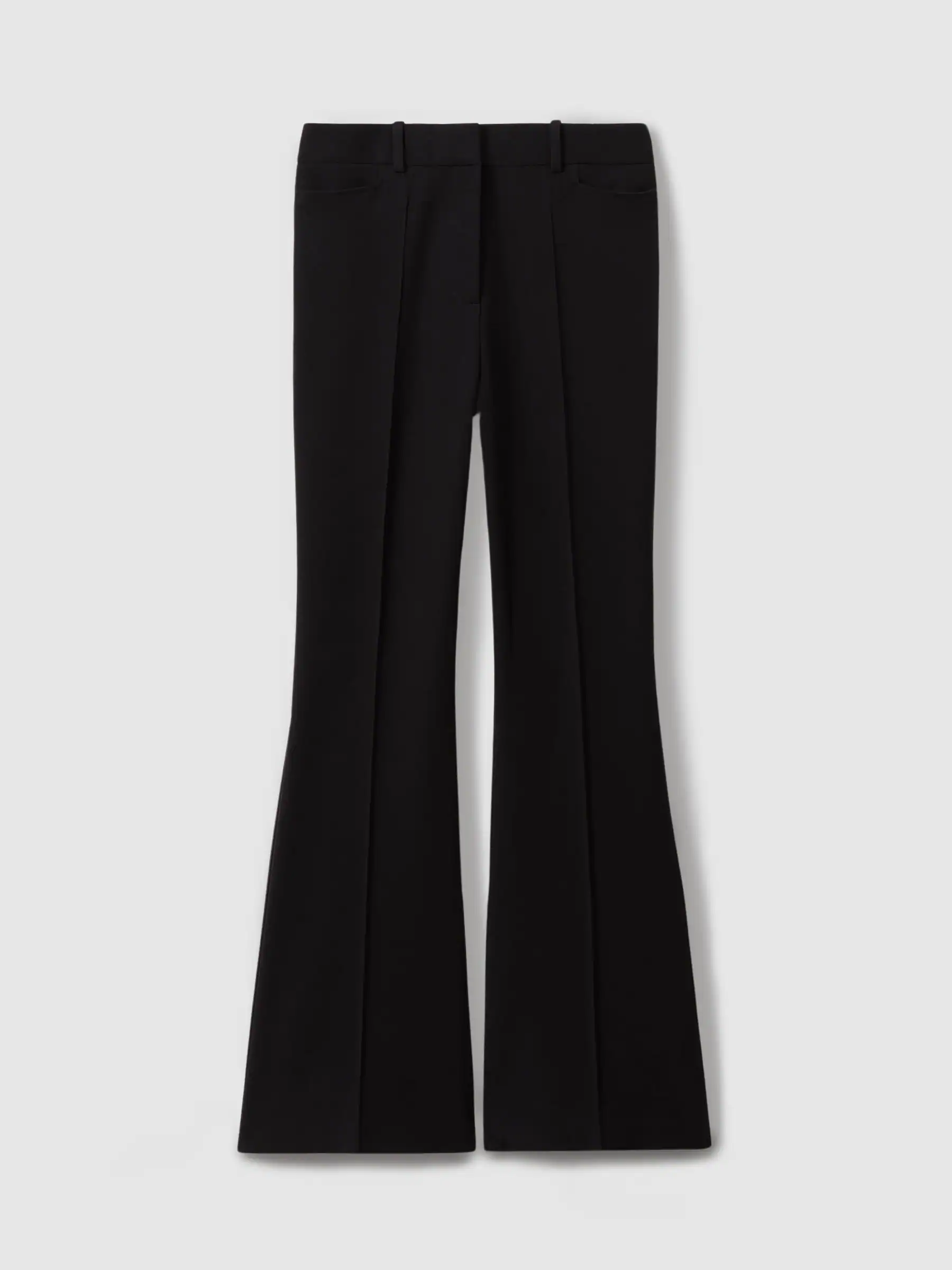 Reiss Black Gabi Petite Flared Suit Trousers