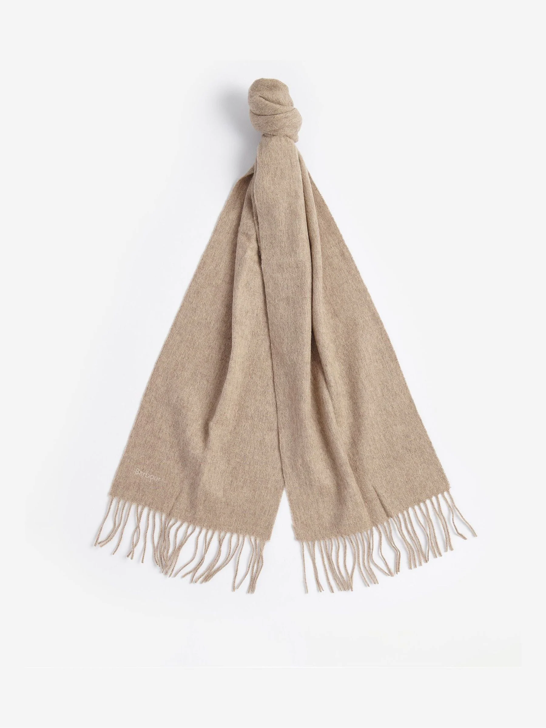 Barbour® Beige Lambswool Woven Scarf