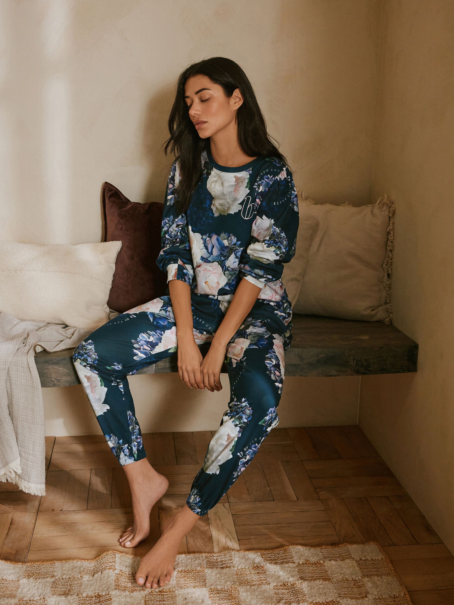 B by Ted Baker Blue Floral Twosie Pyjamas