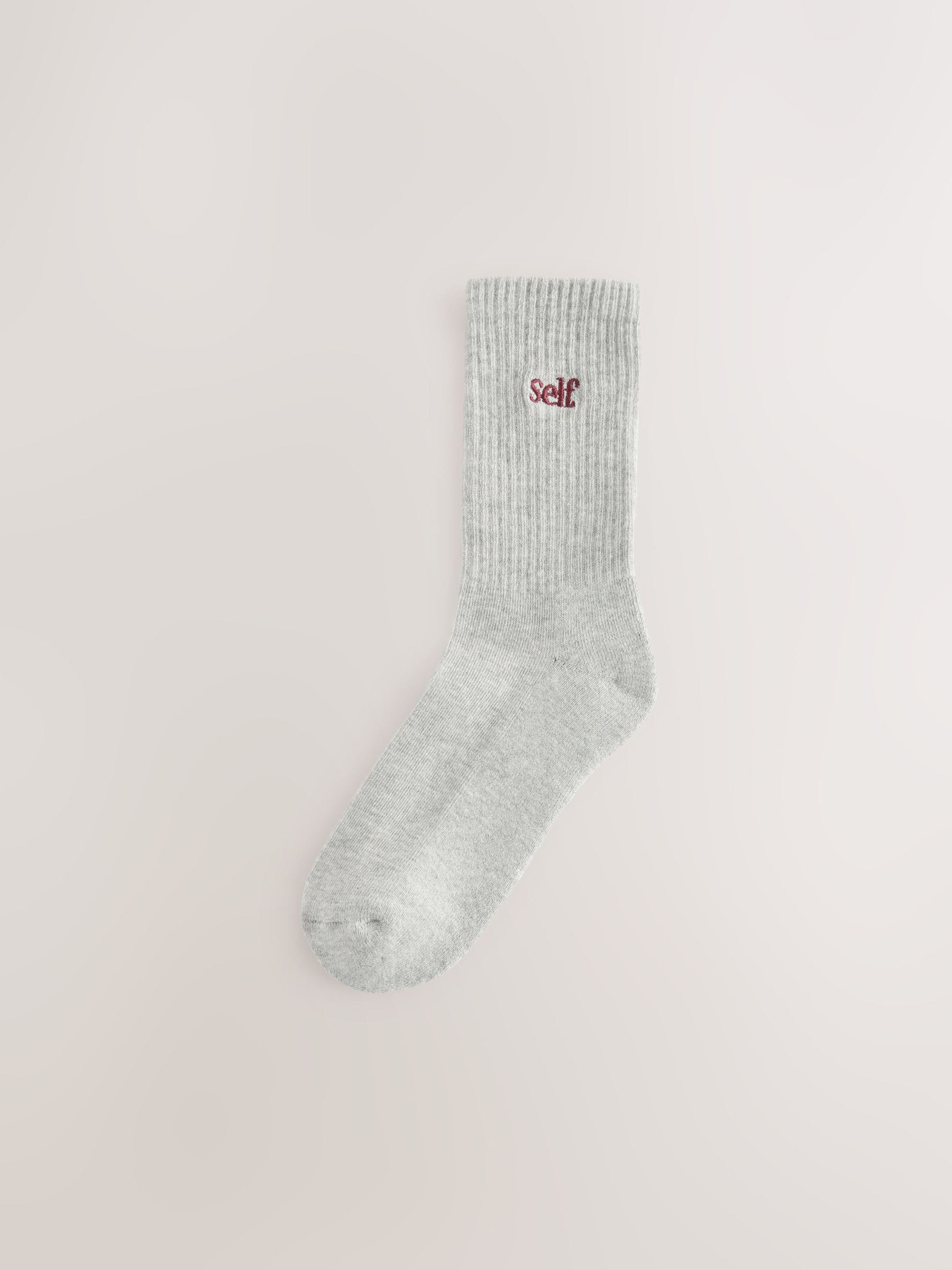 self. Grey / Navy / Berry 3 Pack Cushion Sole Lounge Ankle Socks 3 Pack