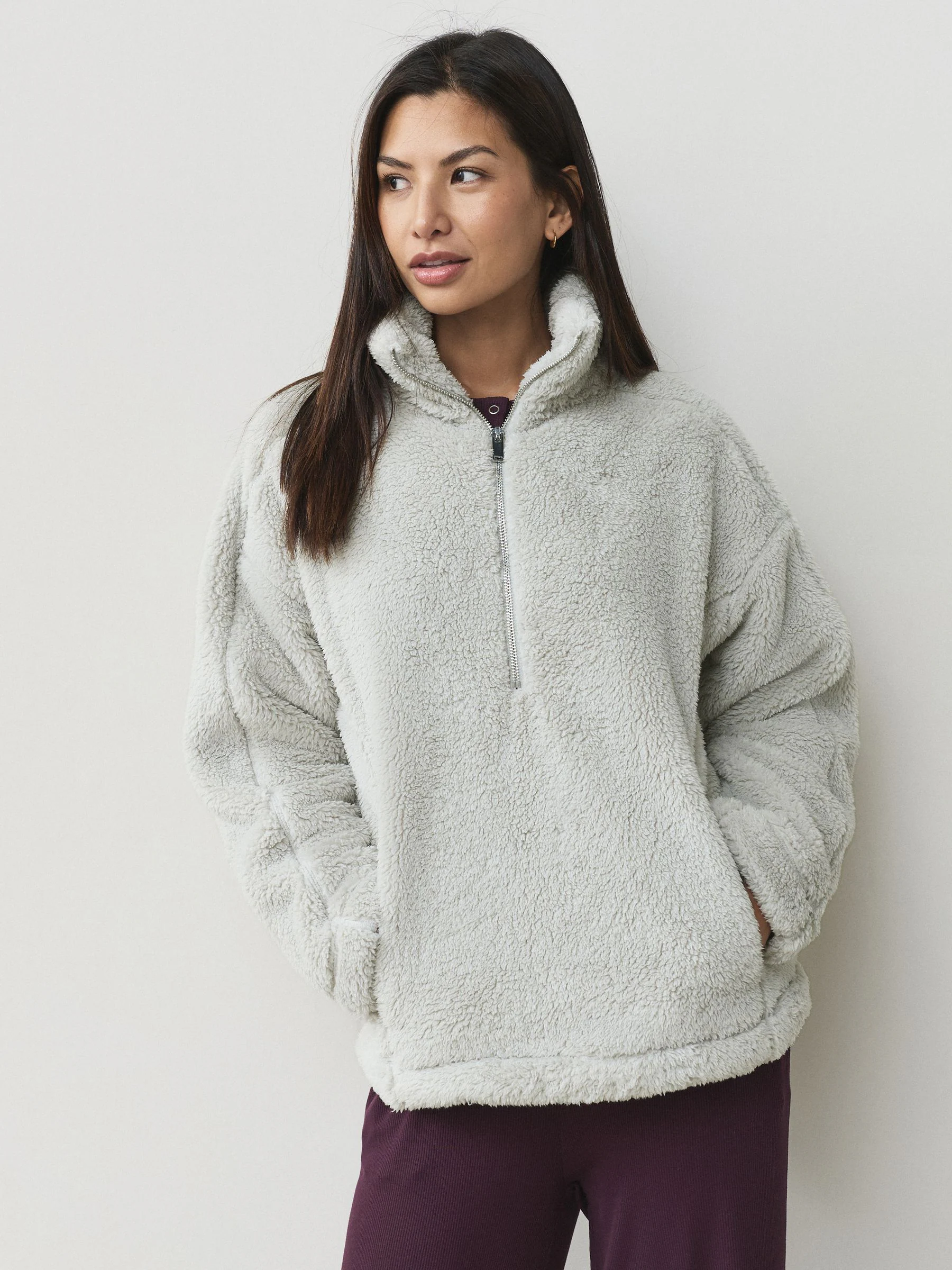 Grey Borg Half Zip Fleece