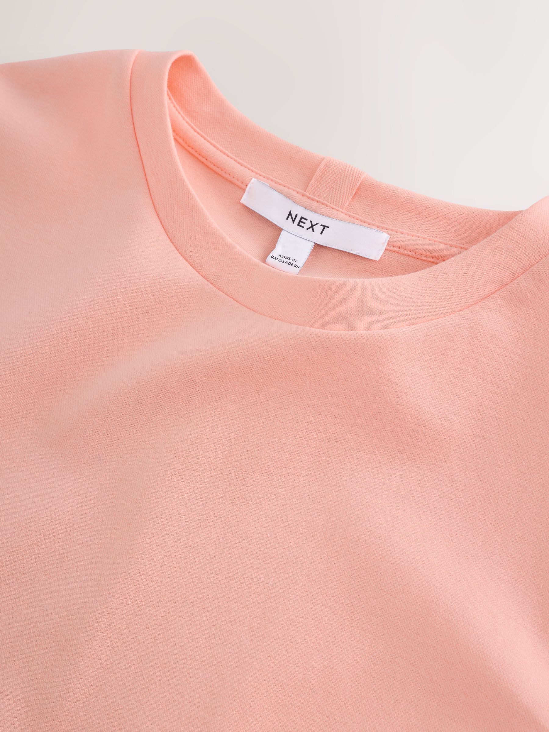 Peach Pink Heavyweight Short Sleeve Crew Neck T-Shirt