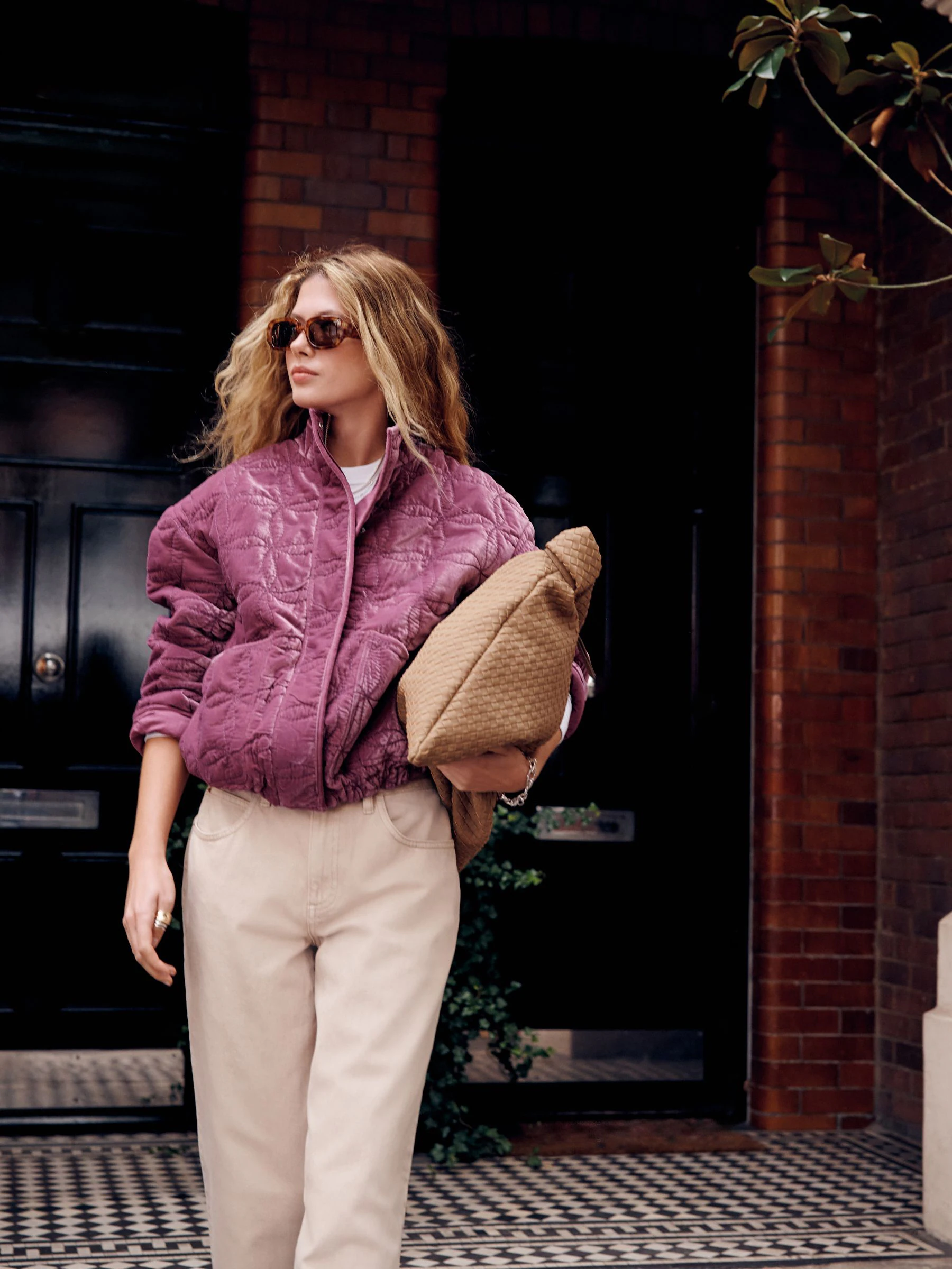 Stone Boyfriend Wide Leg Mid Rise Turn Up Jeans