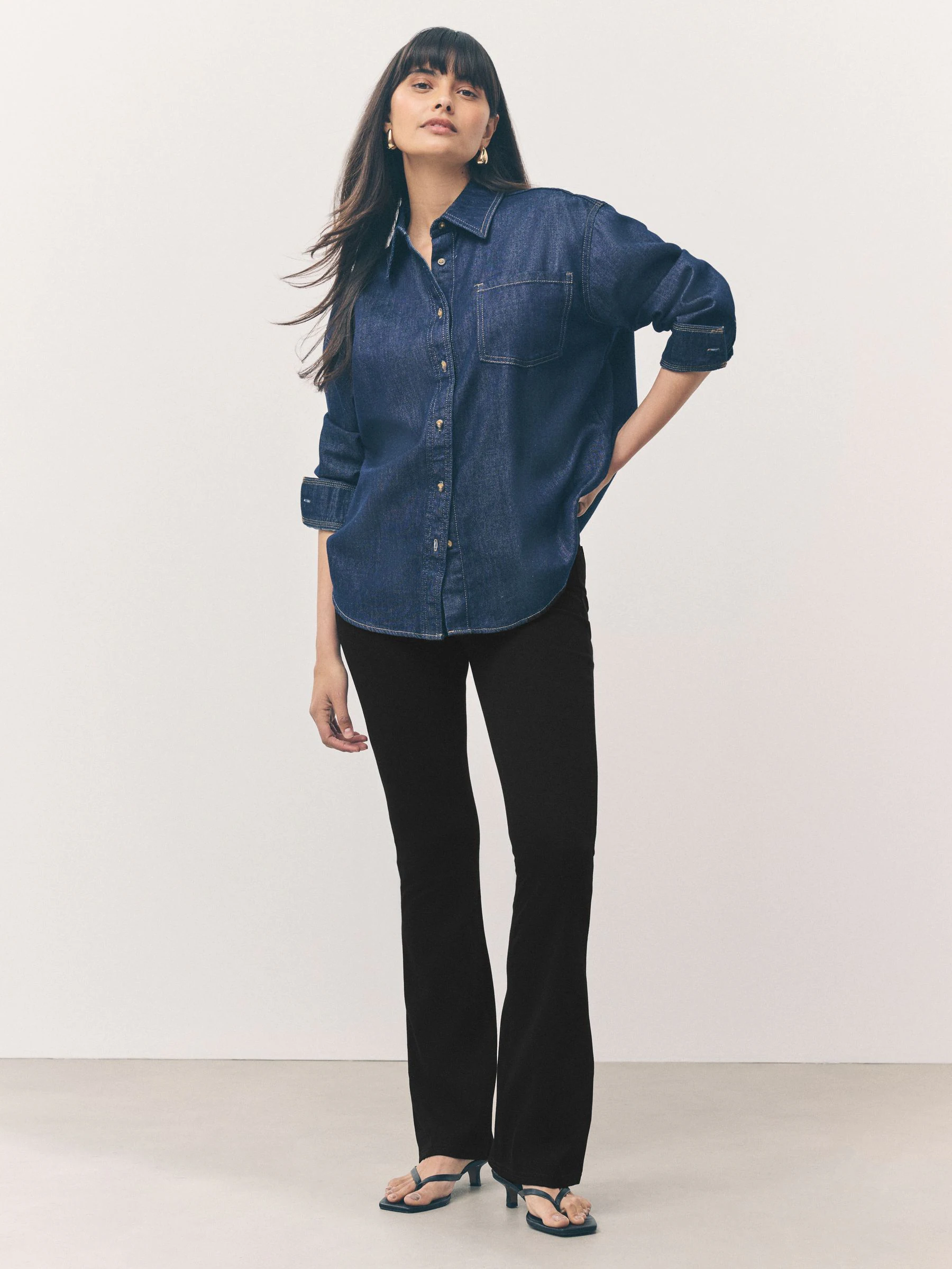 Black Jersey Bootcut Leggings