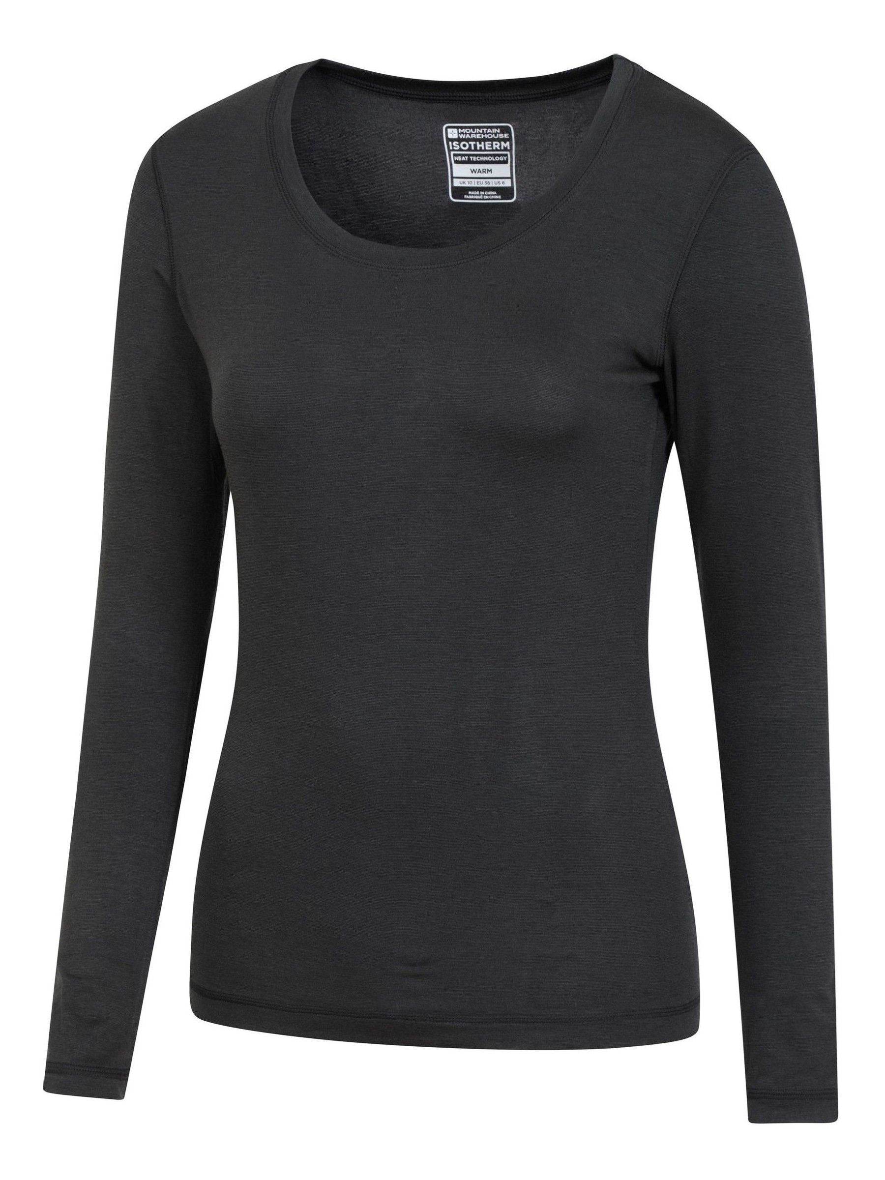 Mountain Warehouse Black Keep The Heat Quick Drying Thermal Top