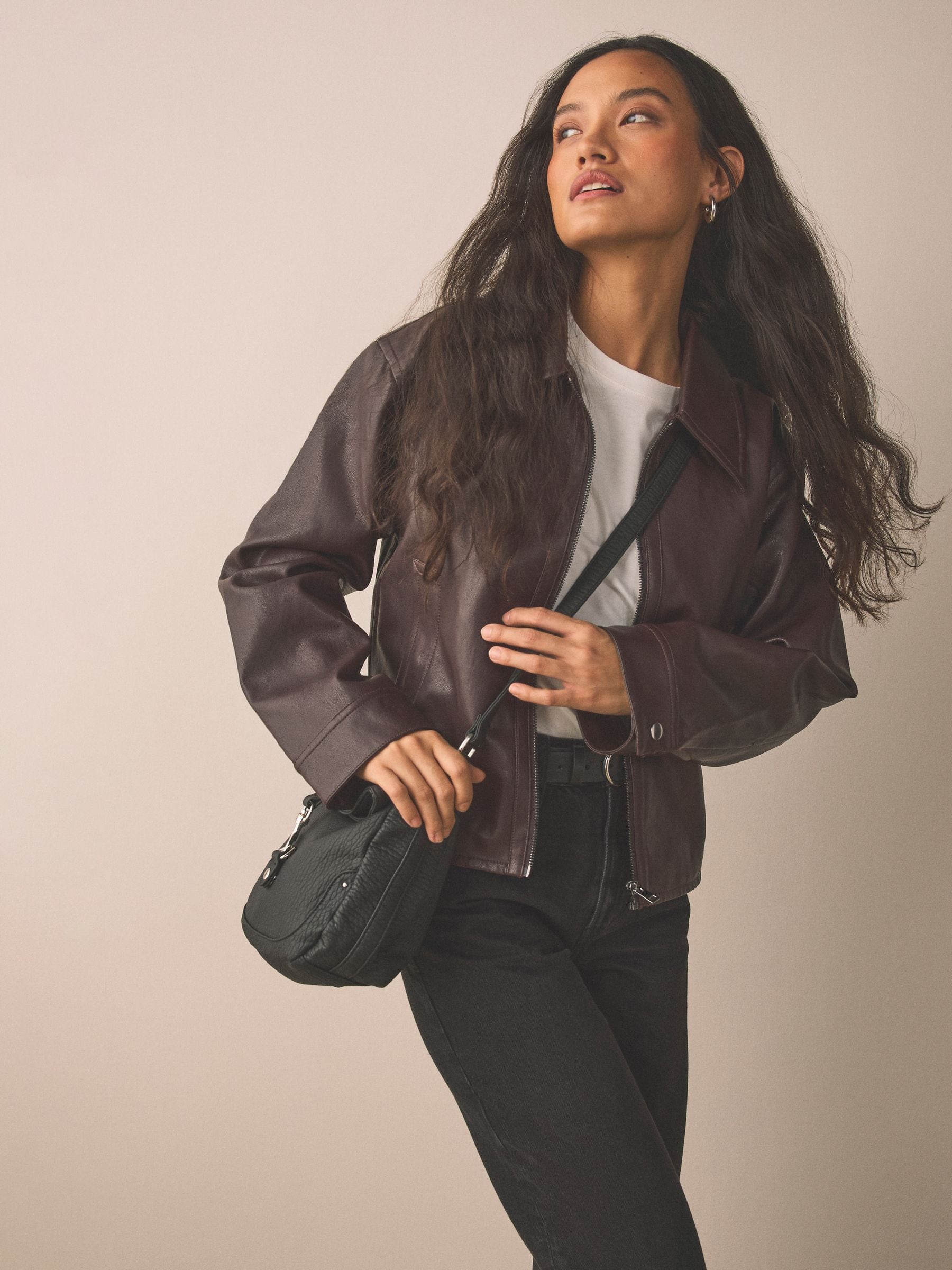 Black Messenger Cross-Body Bag