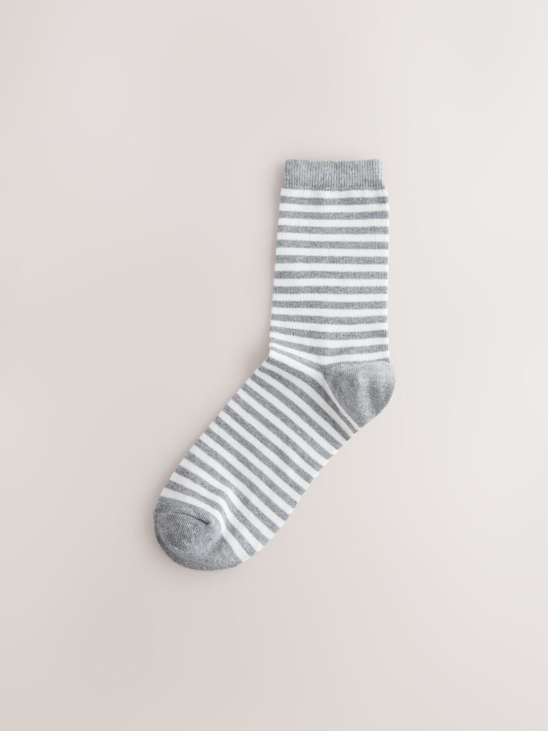 Black/White Mix Print Ankle Socks 7 Pack