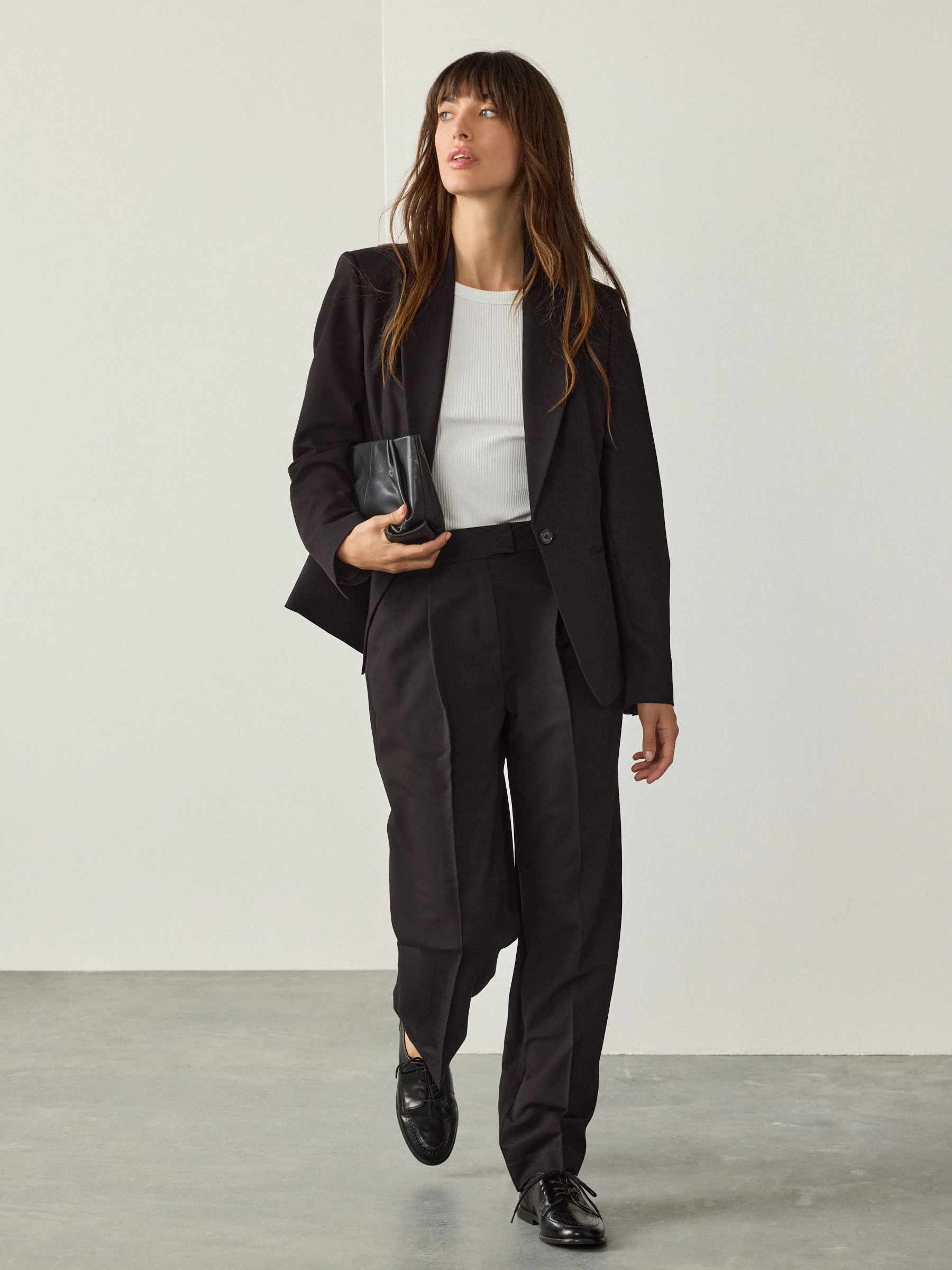 Black Sculpting Single Breasted Tailored Blazer