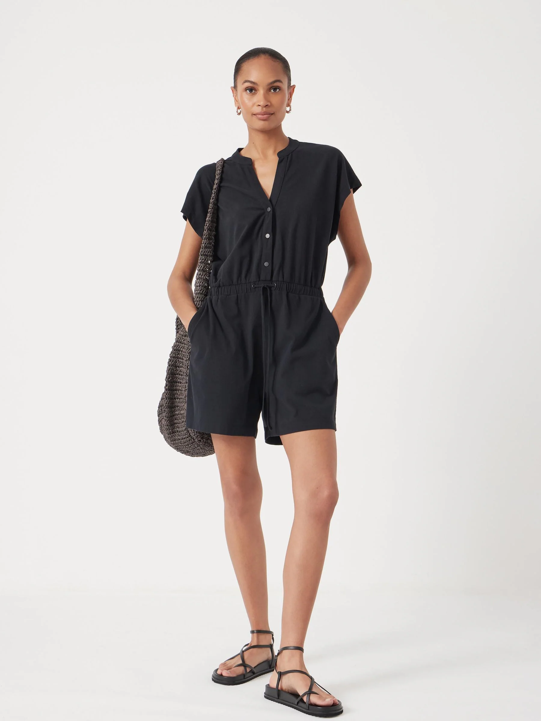 Hush Black Kendall Jersey Playsuit