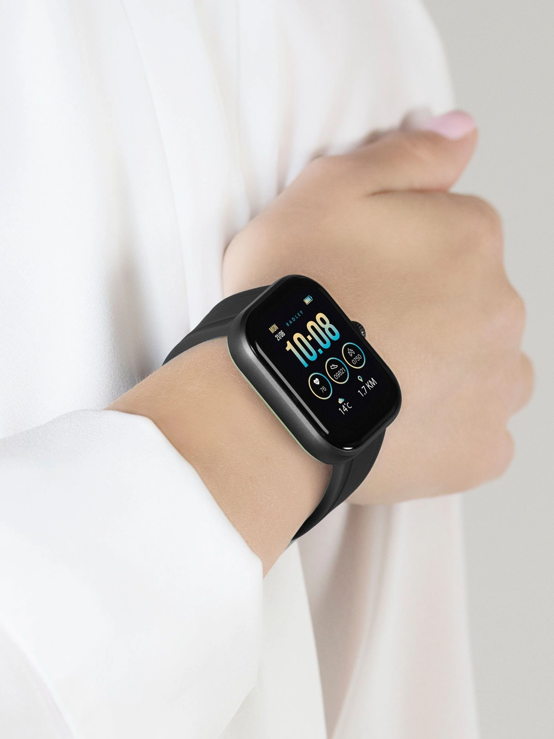 Radley Black Series 55 Silicone Strap Smart Watch