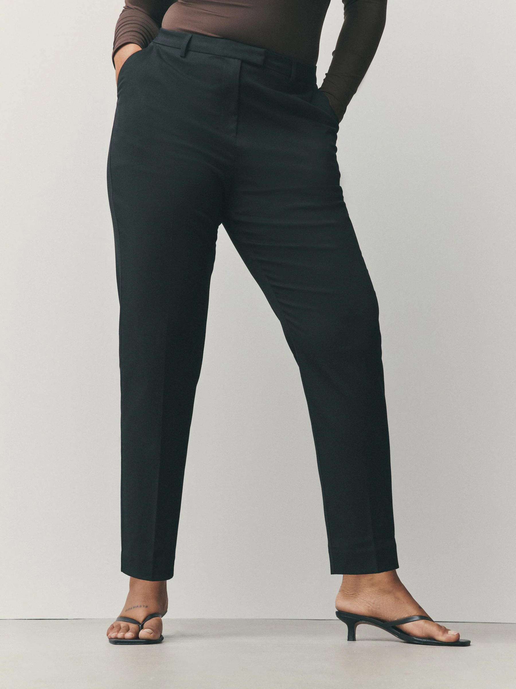 Black Tailored Hourglass Slim Trousers